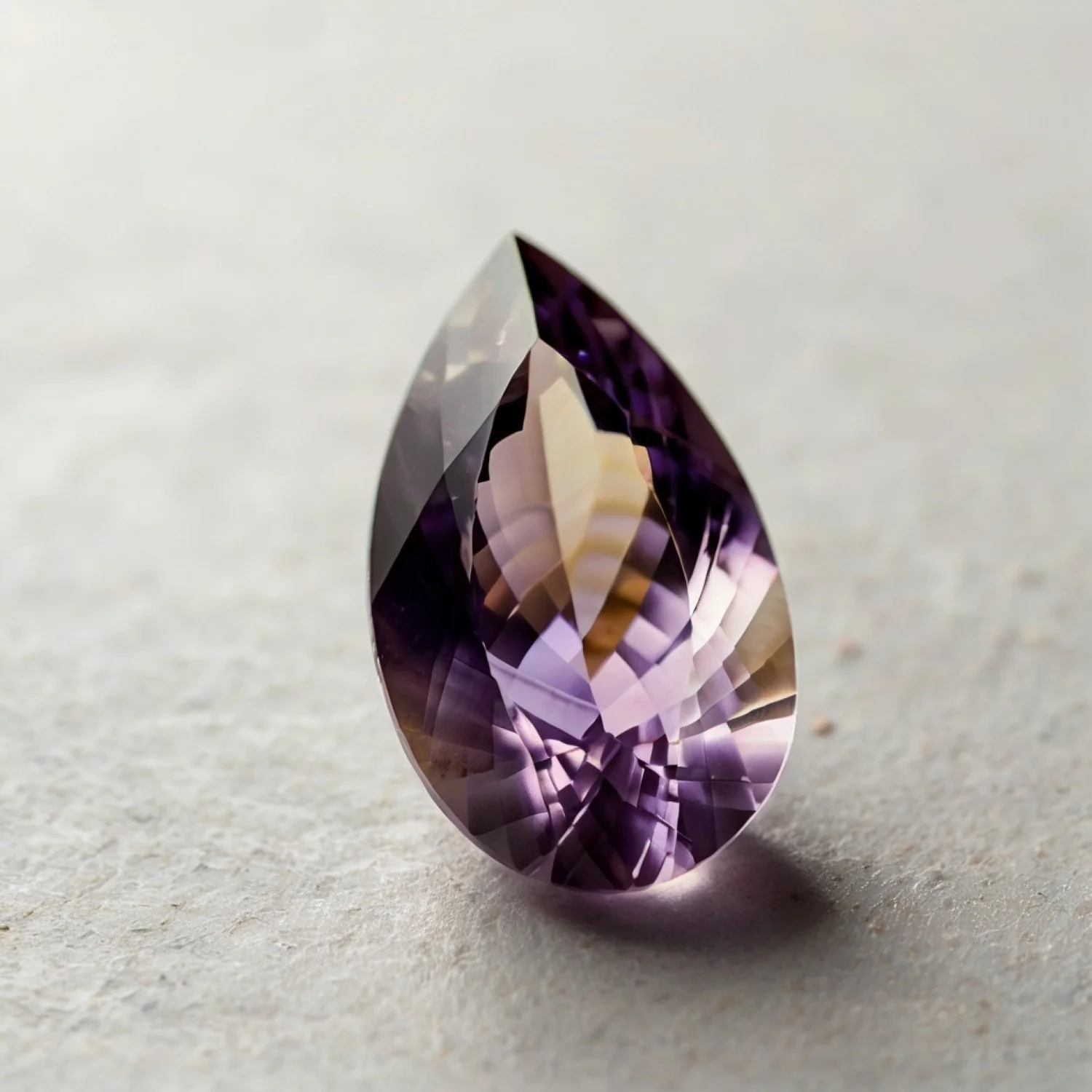 Ametrine 1PC Medium 7x10 MM Pear Faceted Multicolor Polished Semi Precious Loose Gemstones - Image 2