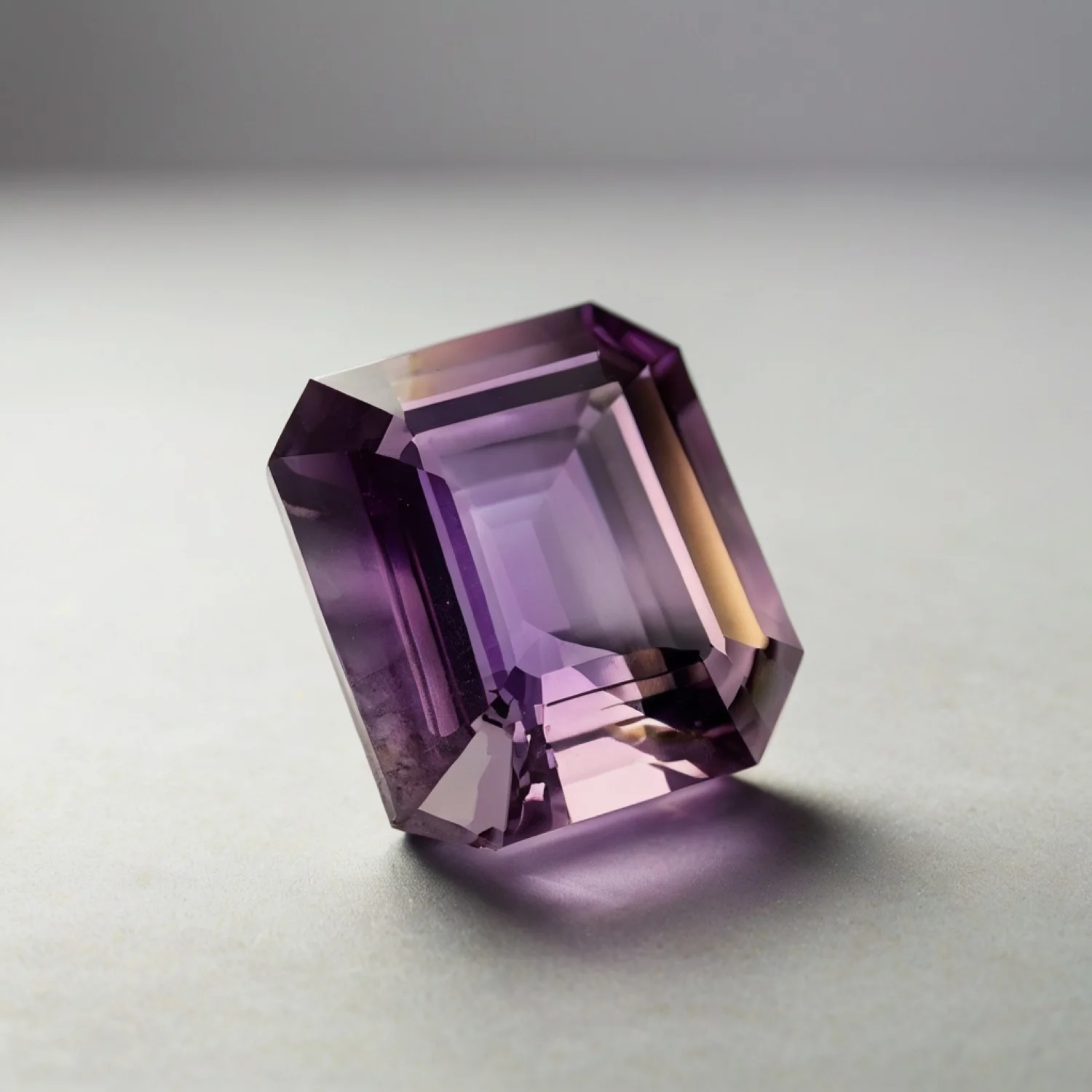 Ametrine 1PC Small 6x8 MM Emerald Faceted Multicolor Natural Semi Precious Loose Gemstone - Image 2