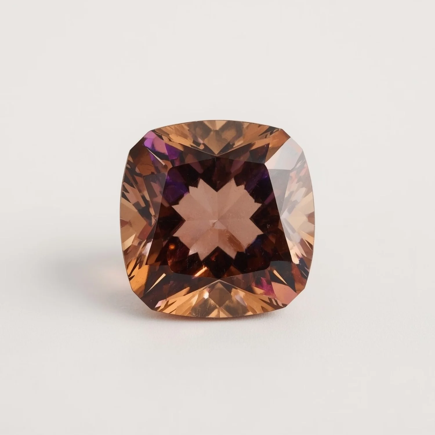 Ametrine 1PC Small 7x7 MM Cushion Faceted Multicolor Splendid Semi Precious Loose Gemstone - Image 2