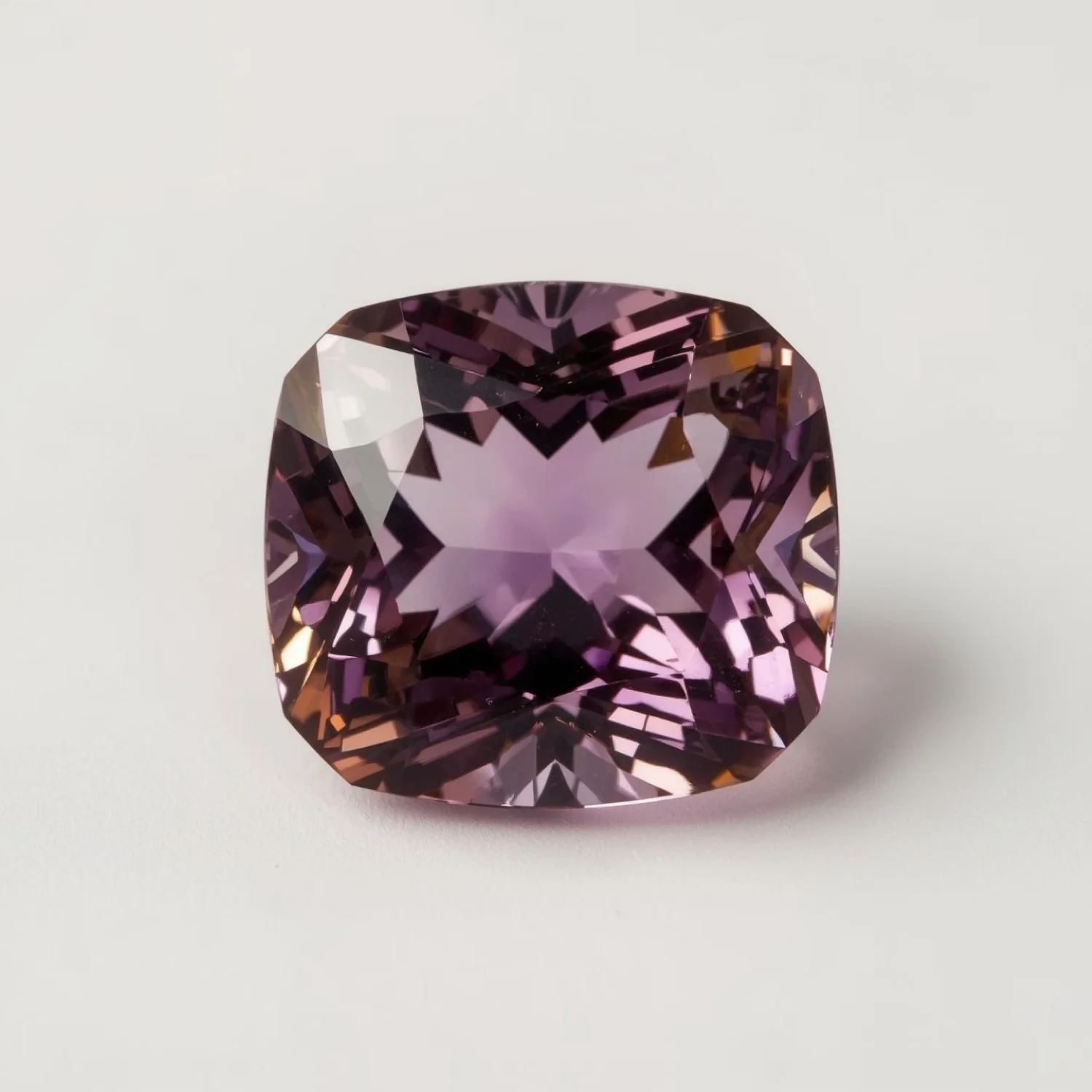 Ametrine 1PC Tiny 6x6 MM Cushion Faceted Multicolor Polished Semi Precious Loose Gems - Image 2