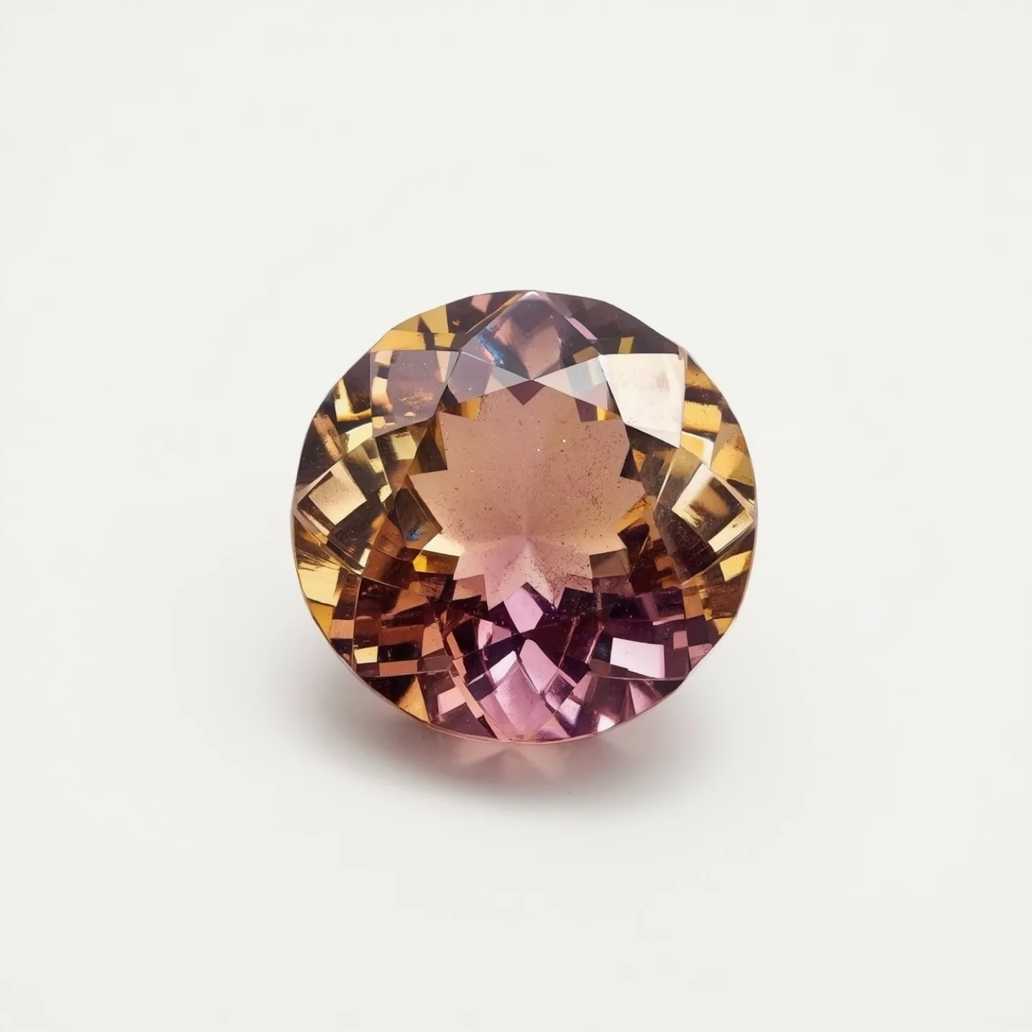 Ametrine 1PC Tiny 6x6 MM Round Faceted Multicolor Polished Semi Precious Loose Gems