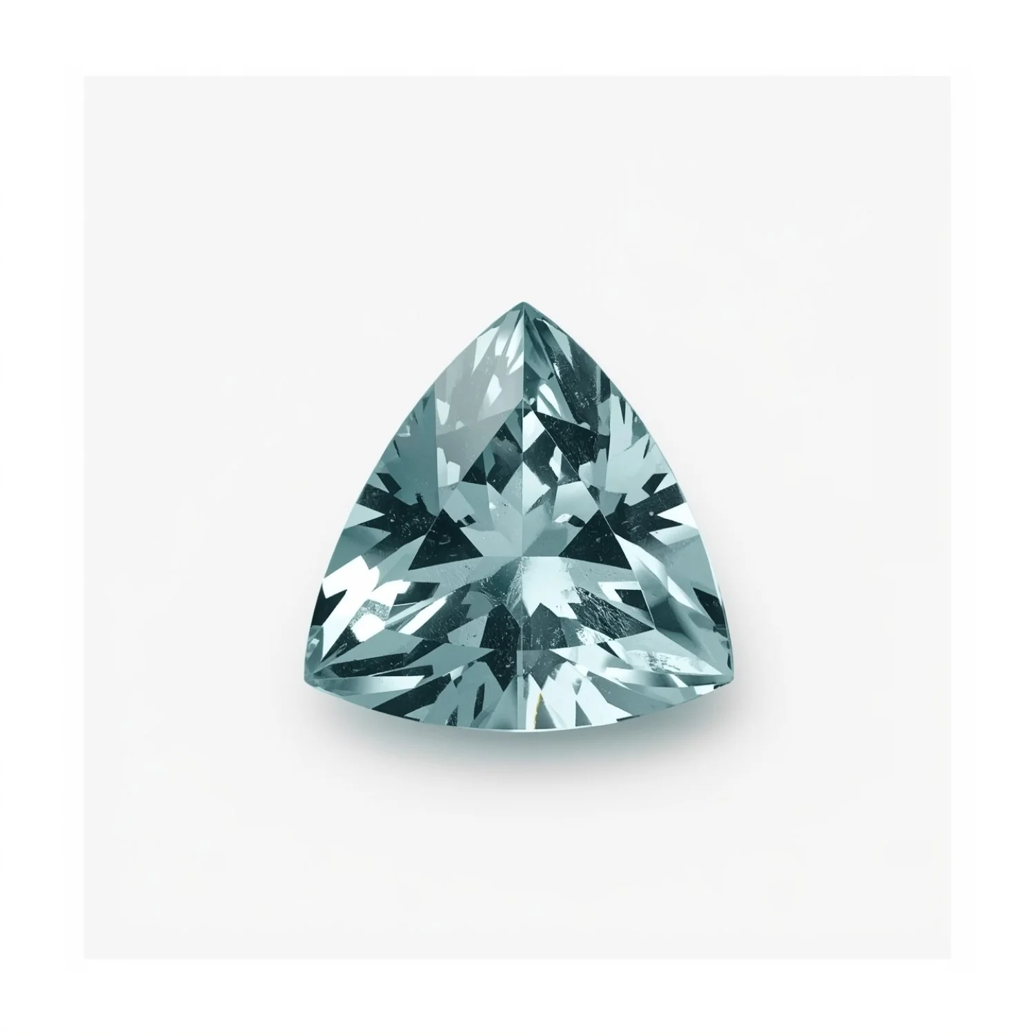 Aquamarine 10PC Tiny 3x3 MM Triangle Faceted Blue Fiery Semi Precious Gems - Image 2