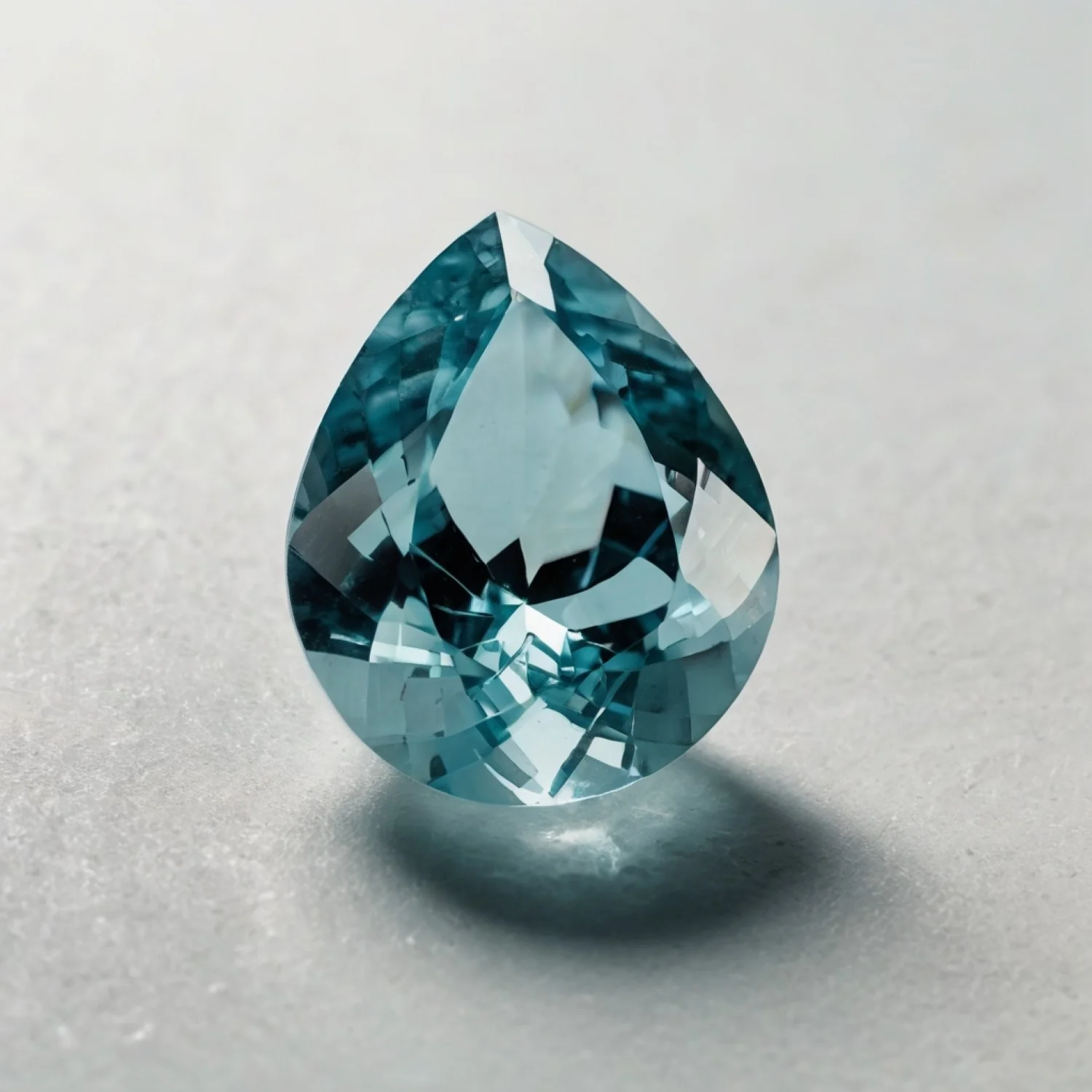 Aquamarine 1PC Chunky 12x16 MM Pear Faceted Blue Natural Semi Precious Gems - Image 2