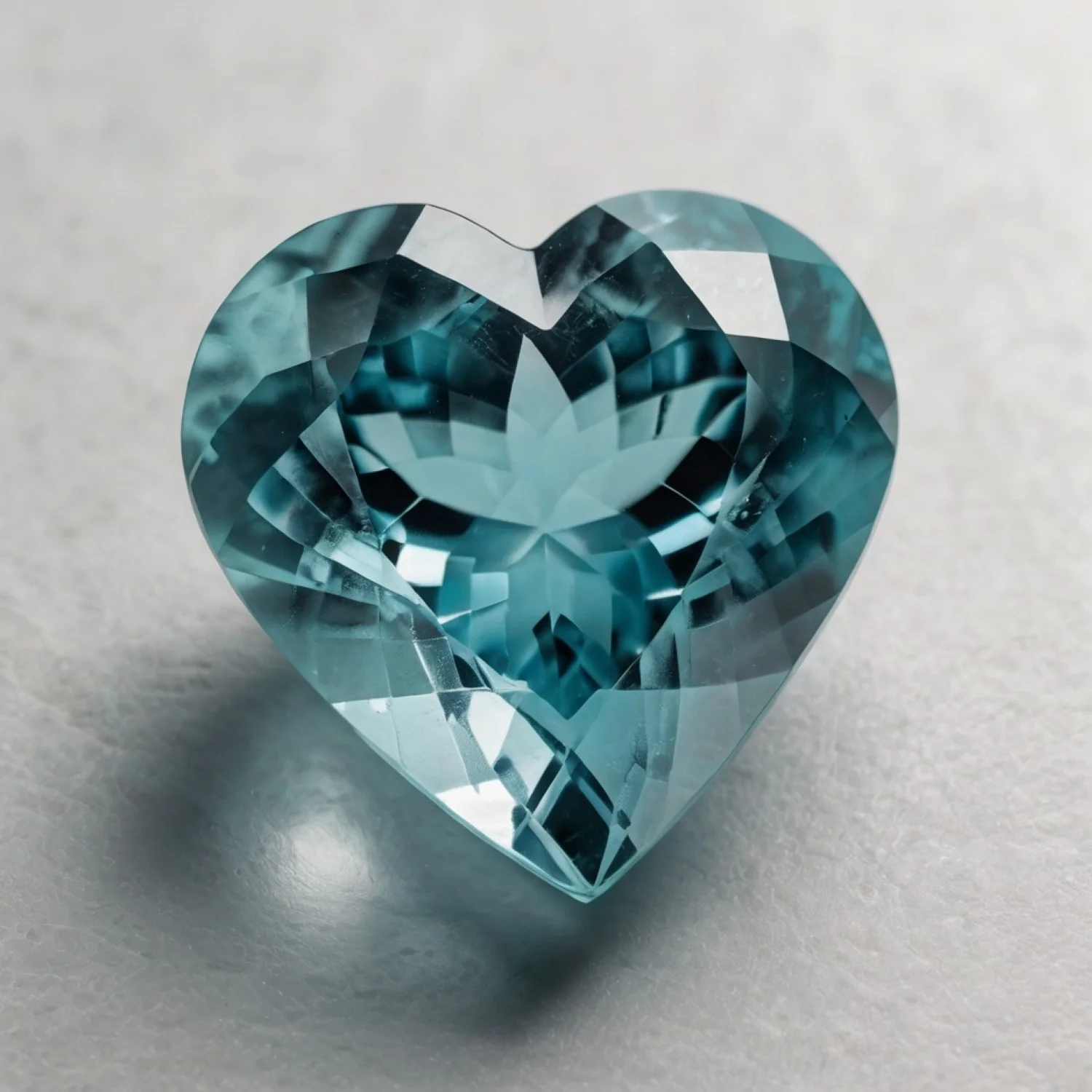 Aquamarine 1PC Chunky 15x15 MM Heart Faceted Blue Superior Semi Precious Gems - Image 2