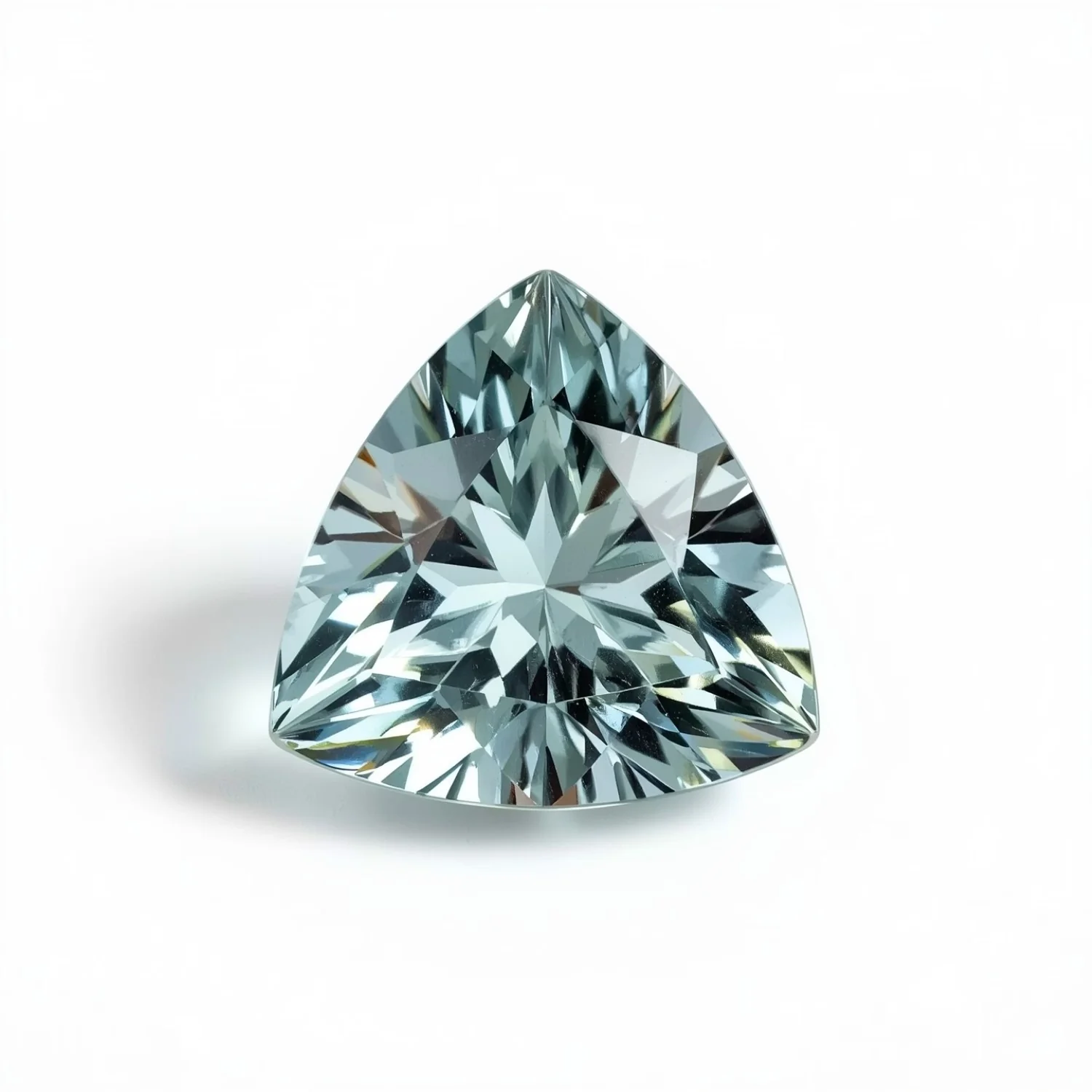 Aquamarine 1PC Chunky 15x15 MM Triangle Faceted Blue Superior Semi Precious Gems
