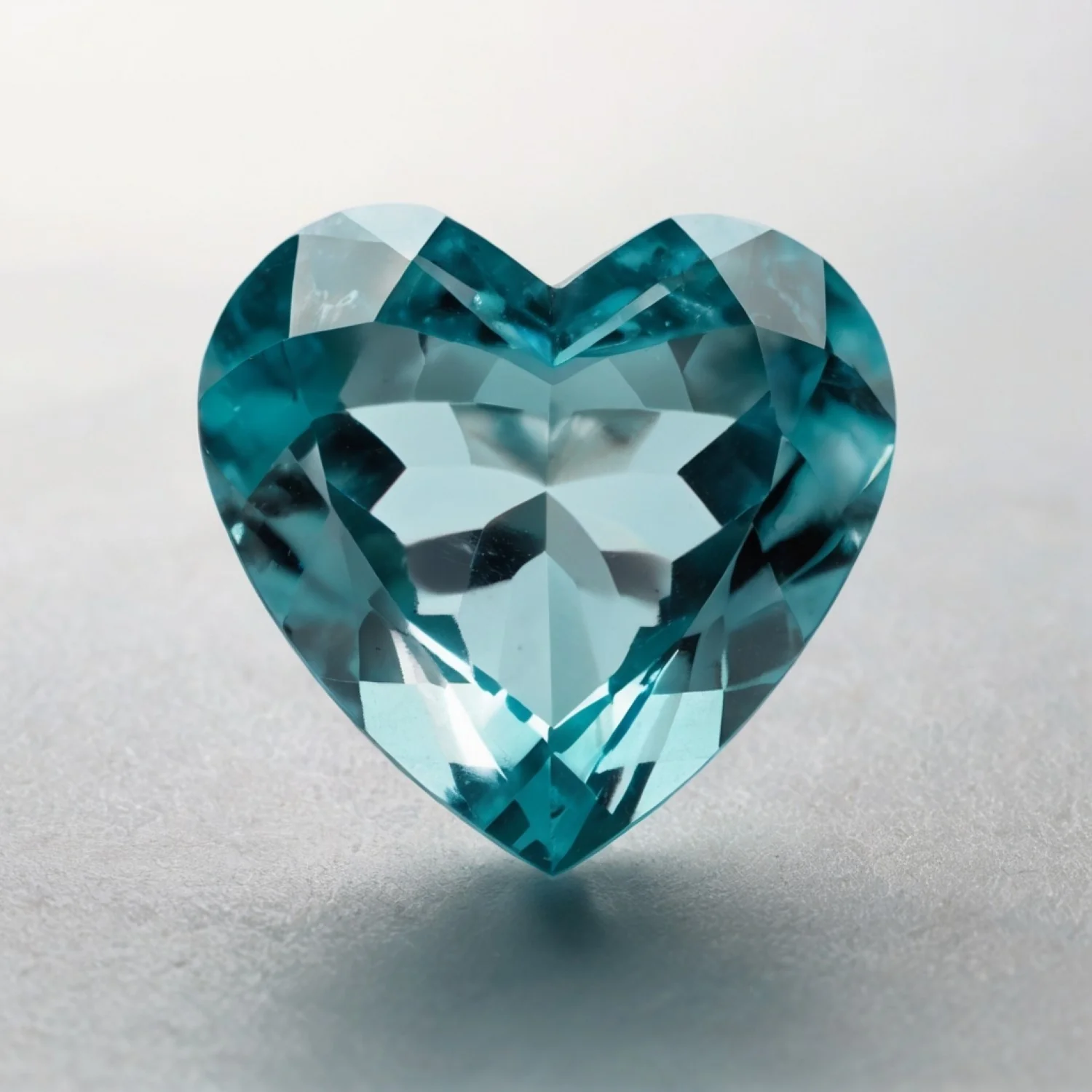 Aquamarine 1PC Chunky 16x16 MM Heart Faceted Blue Pure Semi Precious Loose Gems - Image 2