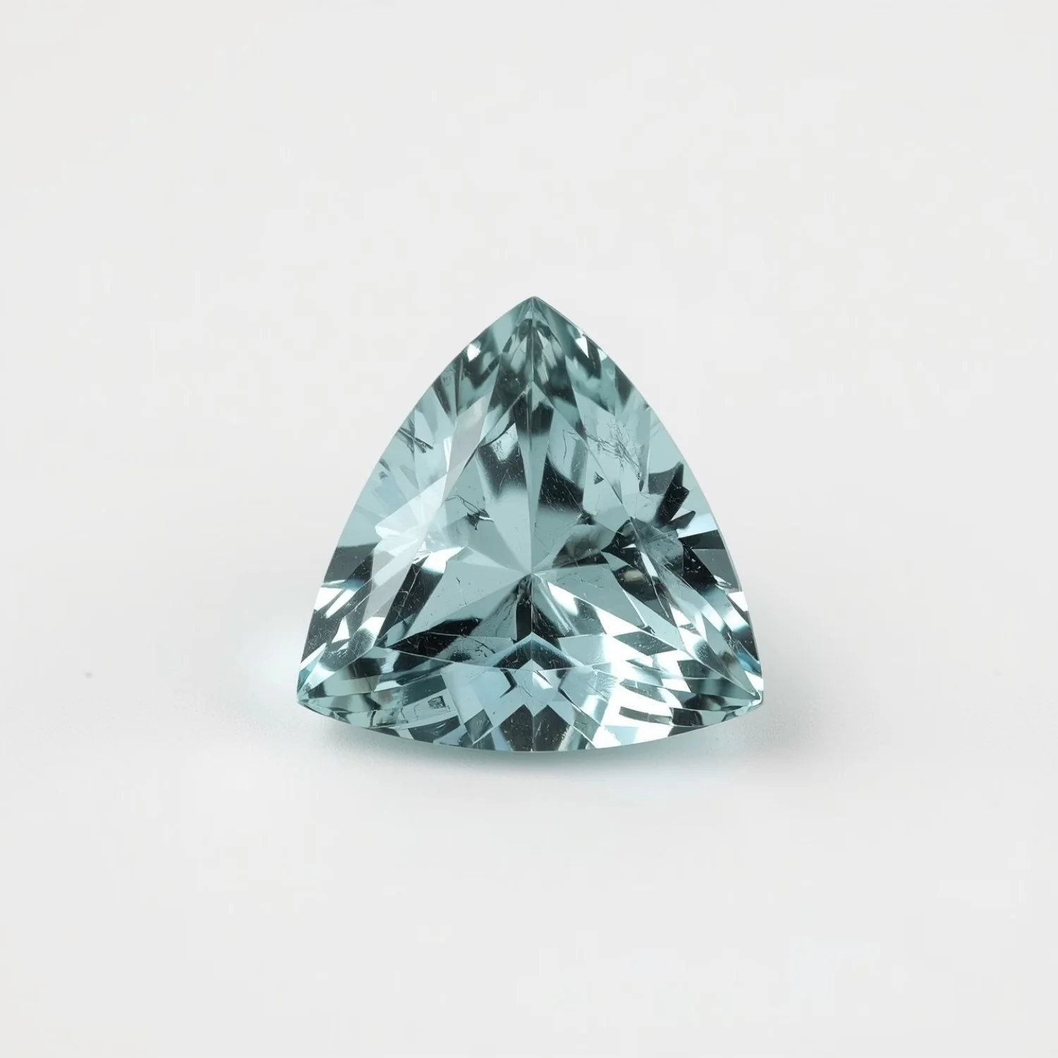 Aquamarine 1PC Large 11x11 MM Triangle Faceted Blue Fine Semi Precious Gems