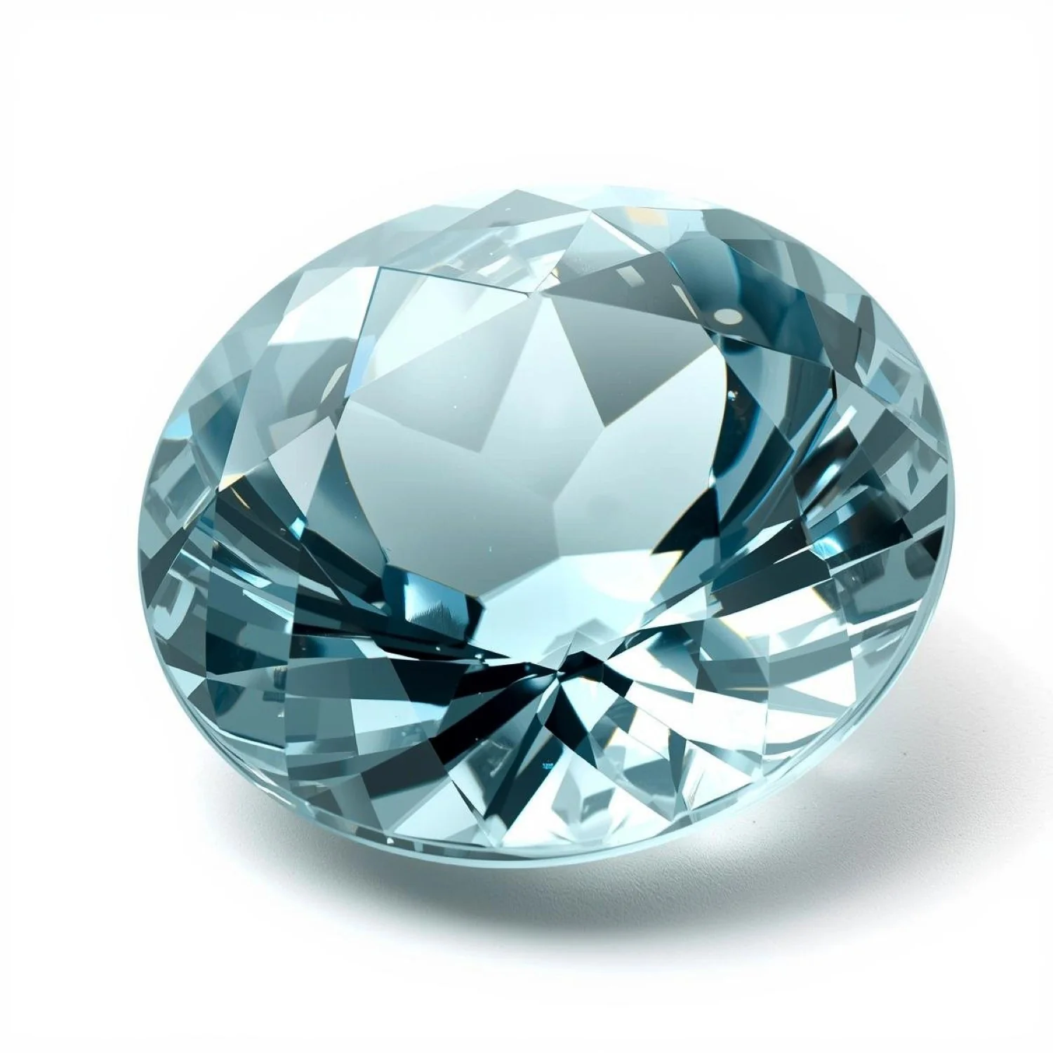 Aquamarine 1PC Large 12x12 MM Round Faceted Blue High-Quality Semi Precious Loose Gems - Image 2