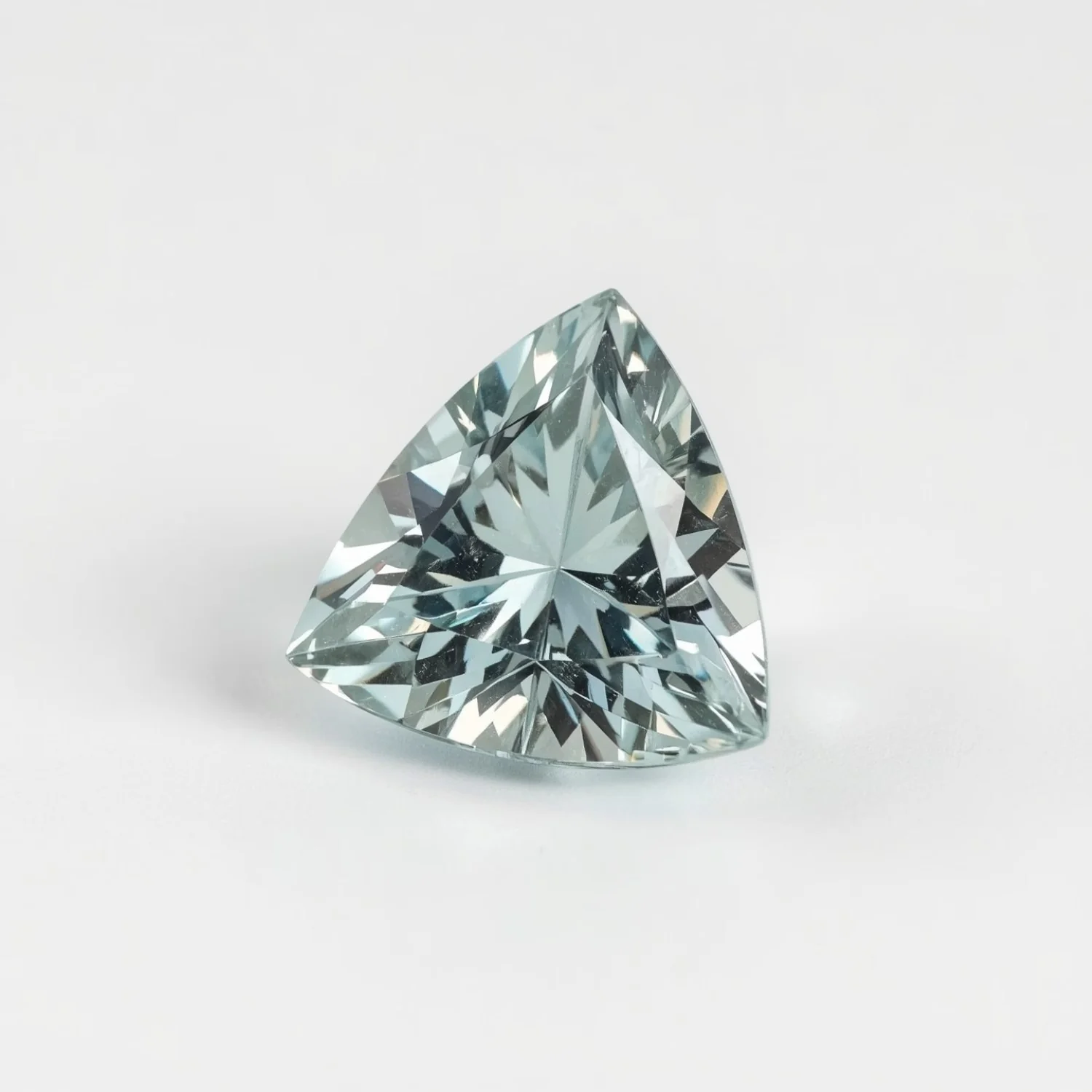 Aquamarine 1PC Large 12x12 MM Triangle Faceted Blue High-Quality Semi Precious Loose Gems - Image 2