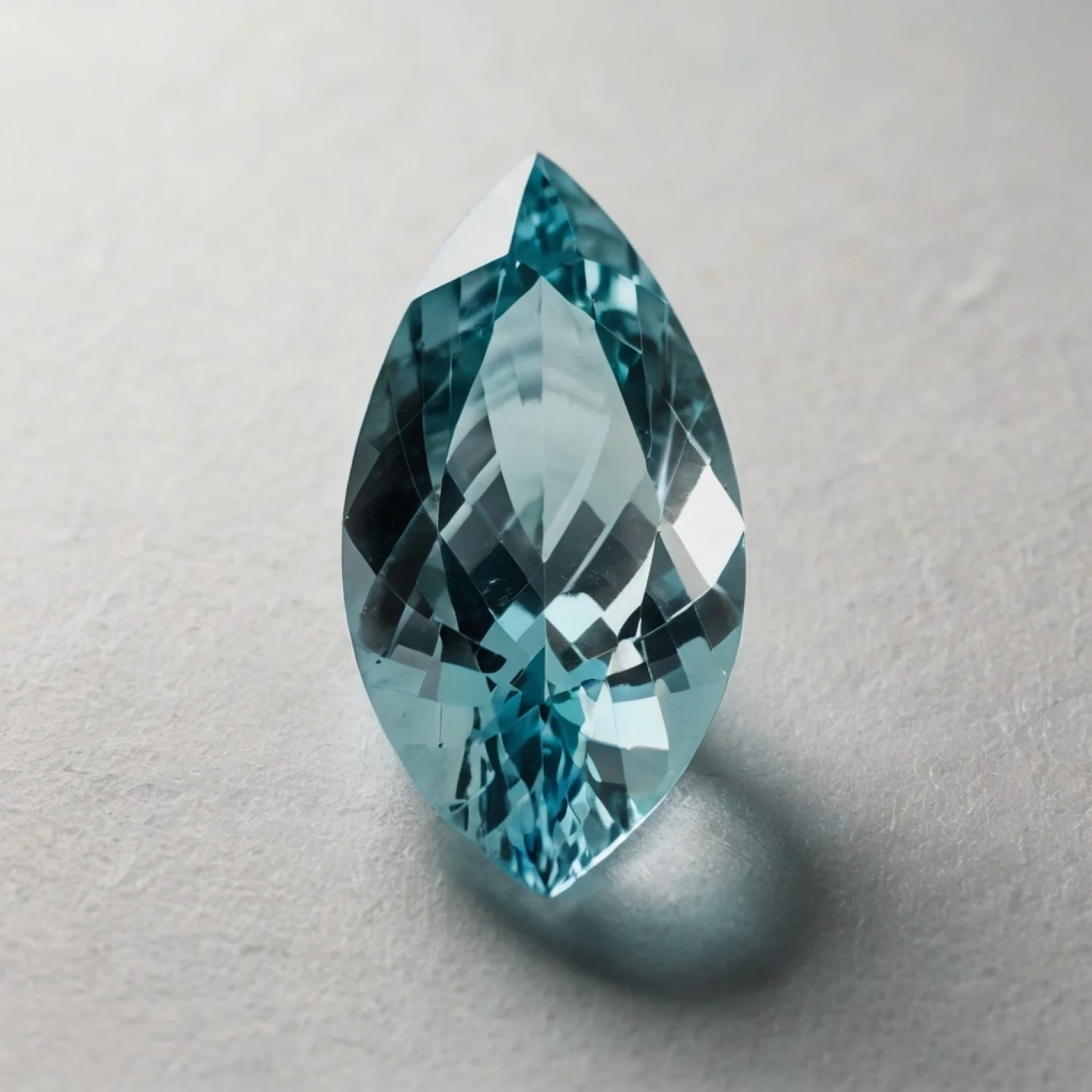 Aquamarine 1PC Small 5x10 MM Marquise Faceted Blue Sparkling Semi Precious Gems - Image 2