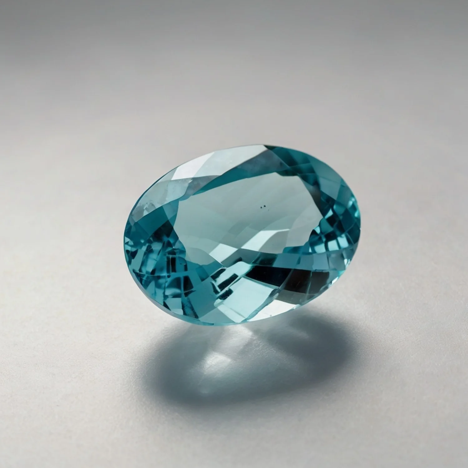 Aquamarine 1PC Small 6x8 MM Oval Faceted Blue Luster Semi Precious Loose Gems - Image 2