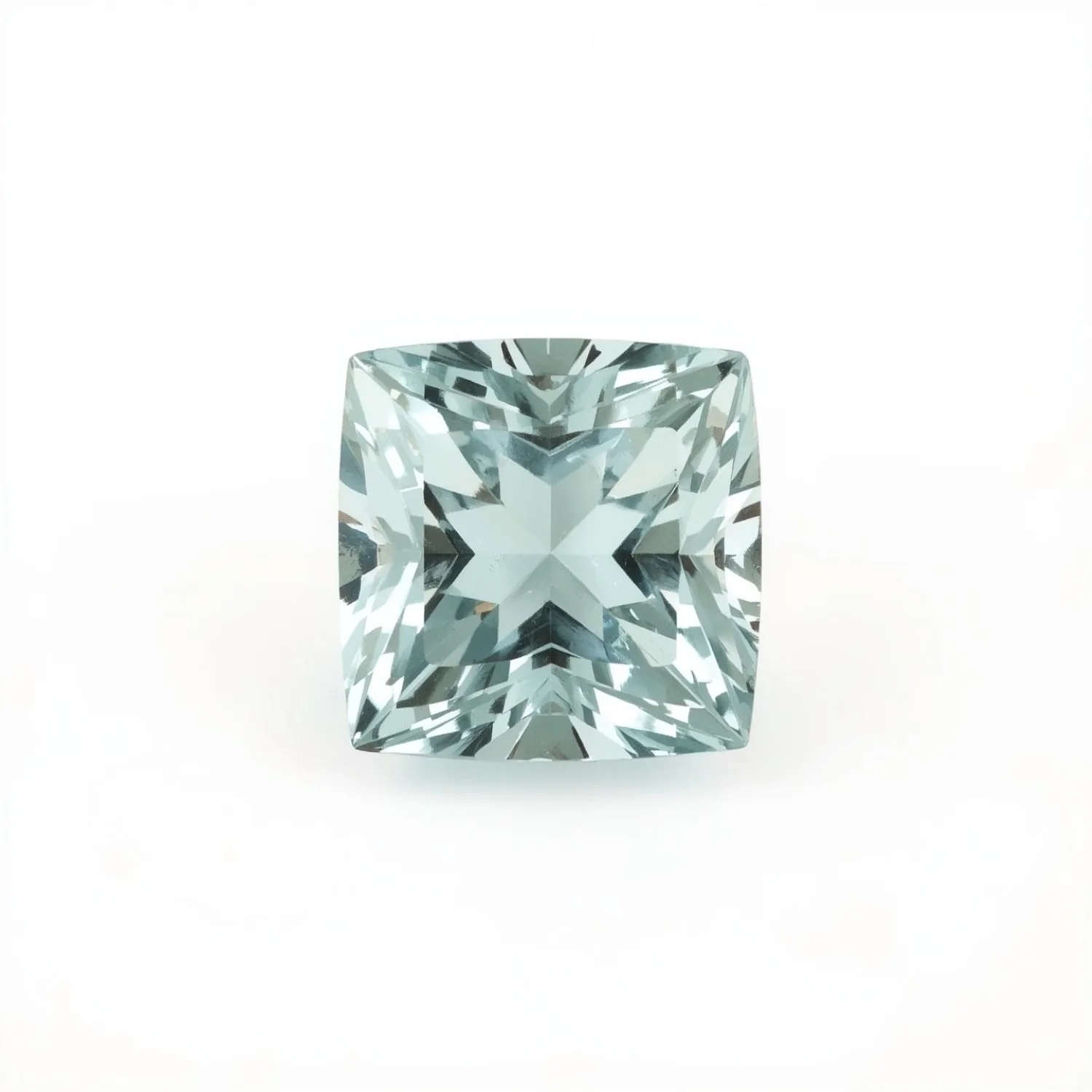 Aquamarine 1PC Small 8x8 MM Square Faceted Blue Luster Semi Precious Loose Gems