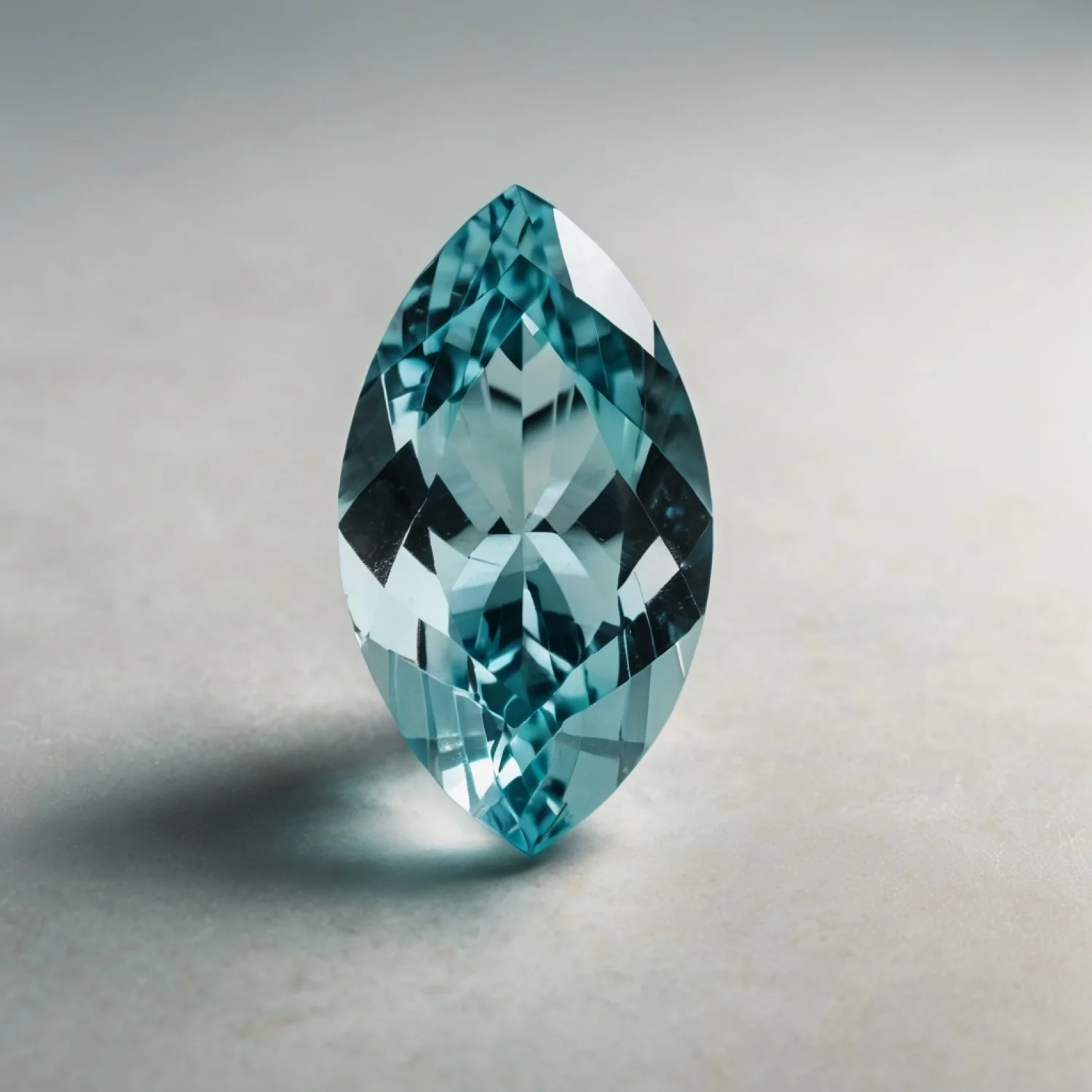 Aquamarine 1PC Tiny 4x8 MM Marquise Faceted Blue Brilliant Semi Precious Loose Gemstones - Image 2