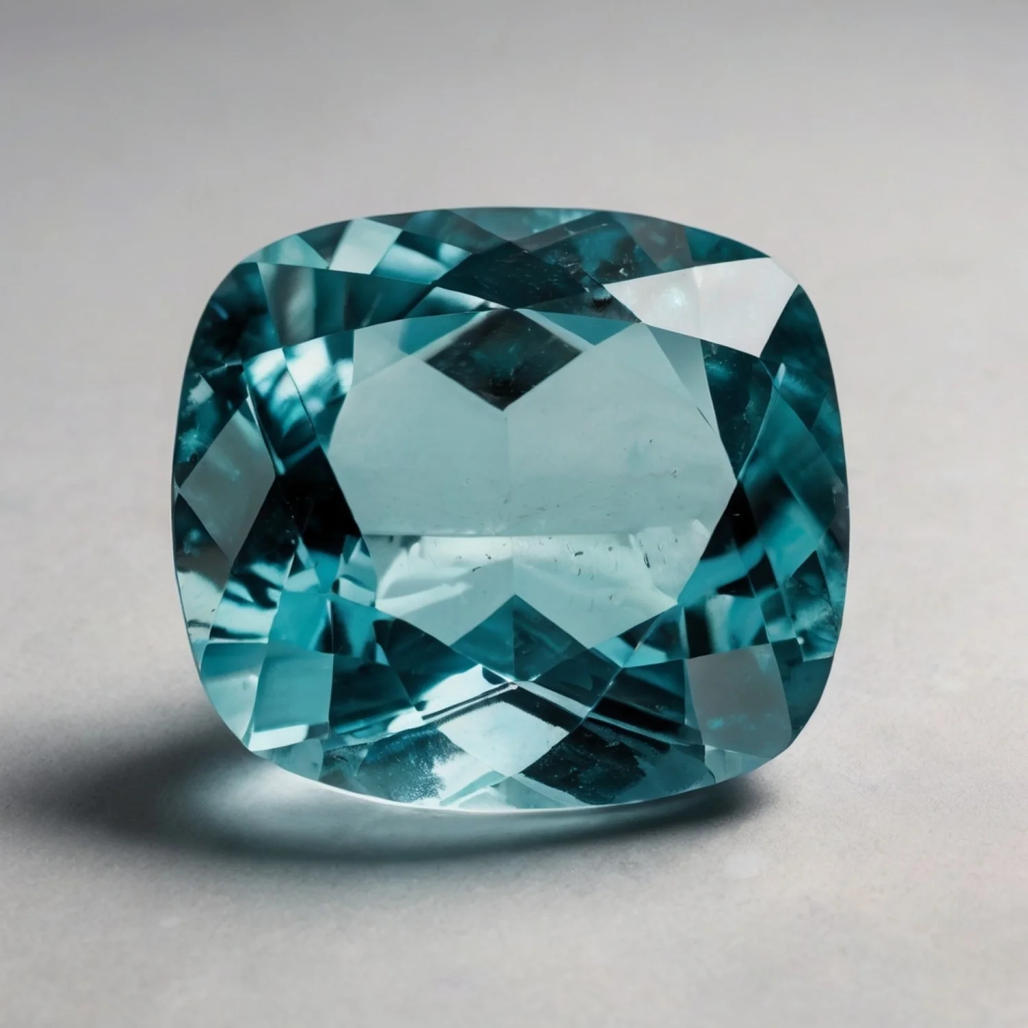 Aquamarine 1PC Tiny 6x6 MM Cushion Faceted Blue Polished Semi Precious Loose Gemstones