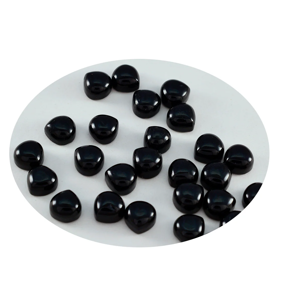 Black Onyx 10PC Tiny 3x3 MM Heart Cabochon Black Superior semi Precious Semi Precious Gemstone - Image 2