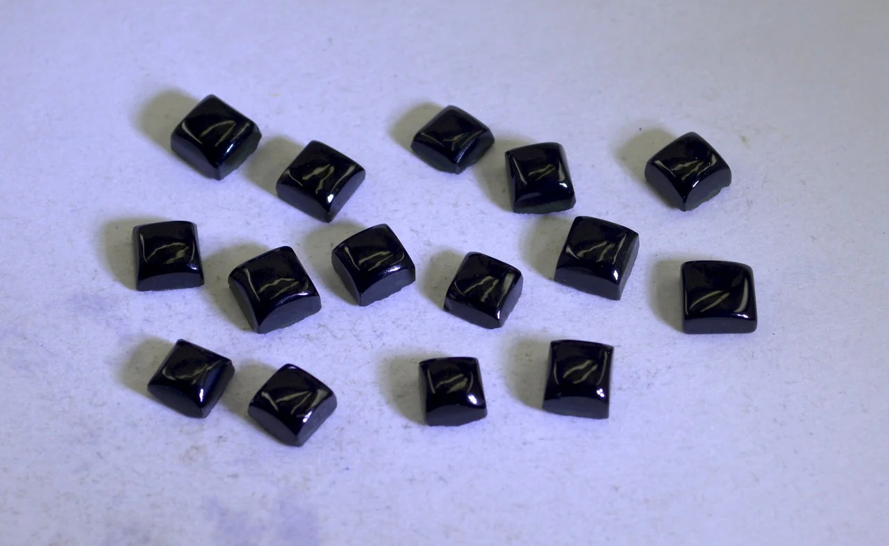 Black Onyx 10PC Tiny 3x3 MM Square Cabochon Black Splendid semi Precious Semi Precious Gemstone - Image 3