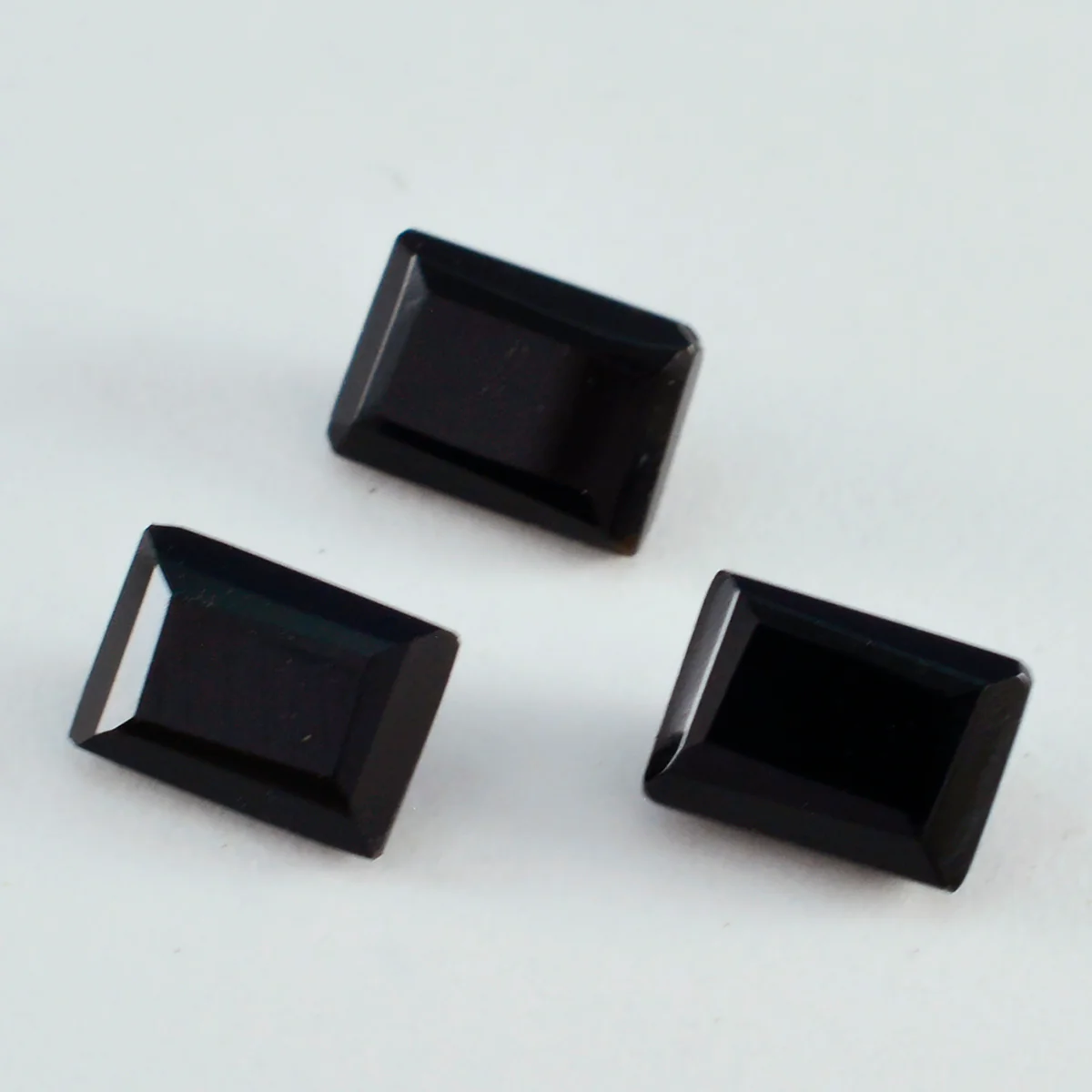Black Onyx 1PC Chunky 12x16 MM Emerald Faceted Black Shine Semi Precious Loose Gems - Image 2