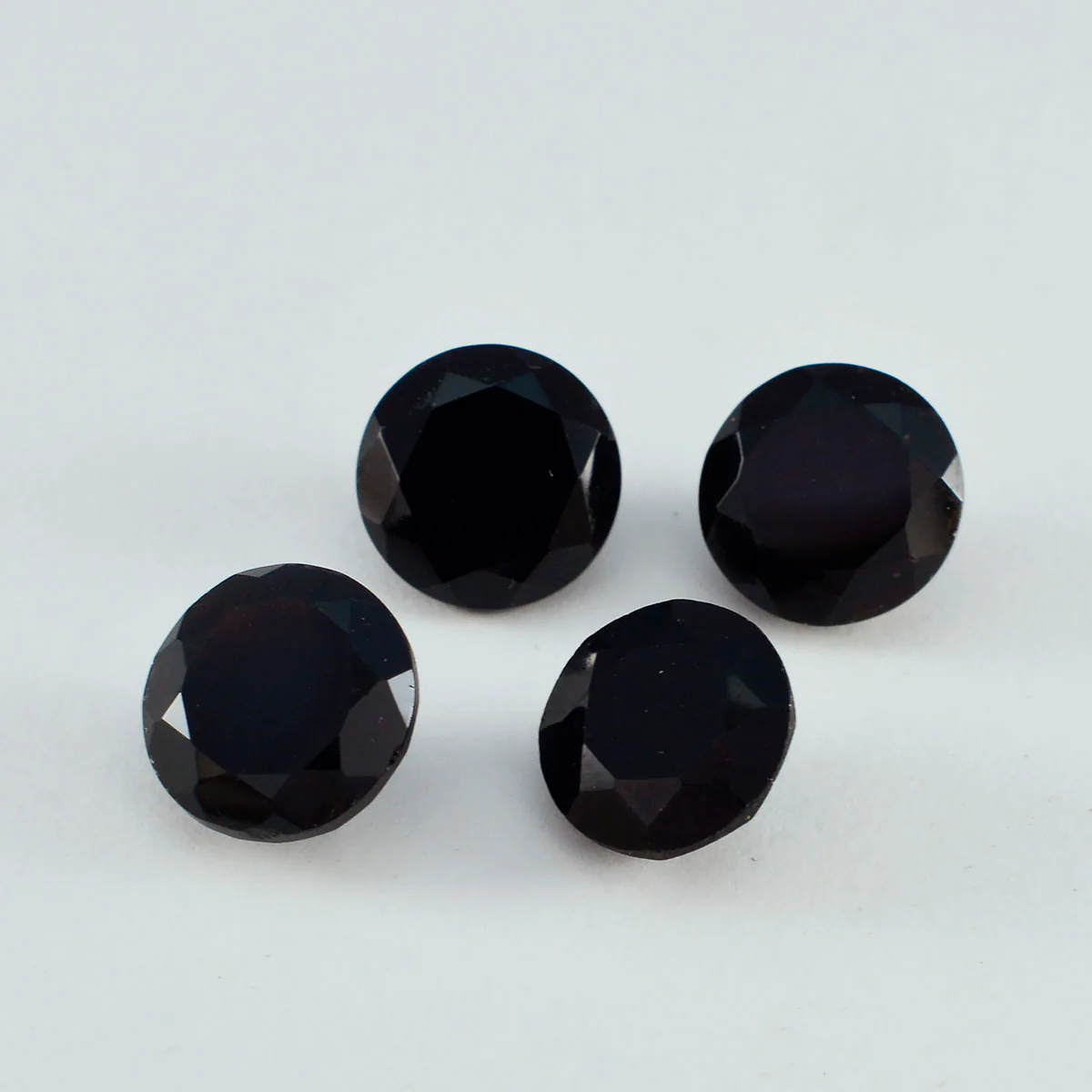 Black Onyx 1PC Chunky 13x13 MM Round Faceted Black Natural Semi Precious Gems - Image 2