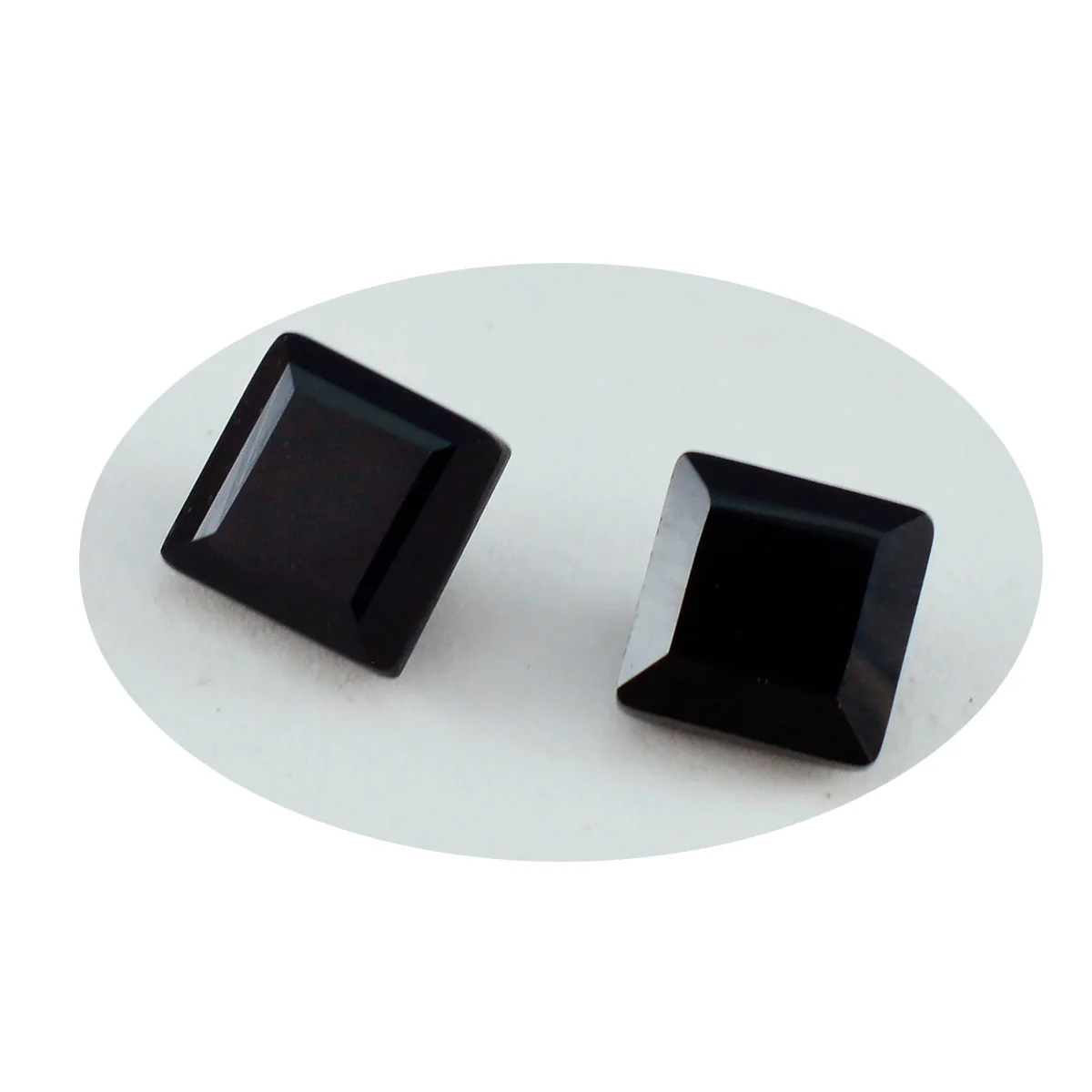 Black Onyx 1PC Large 10x10 MM Square Faceted Black Shine Semi Precious Loose Gems - Image 3