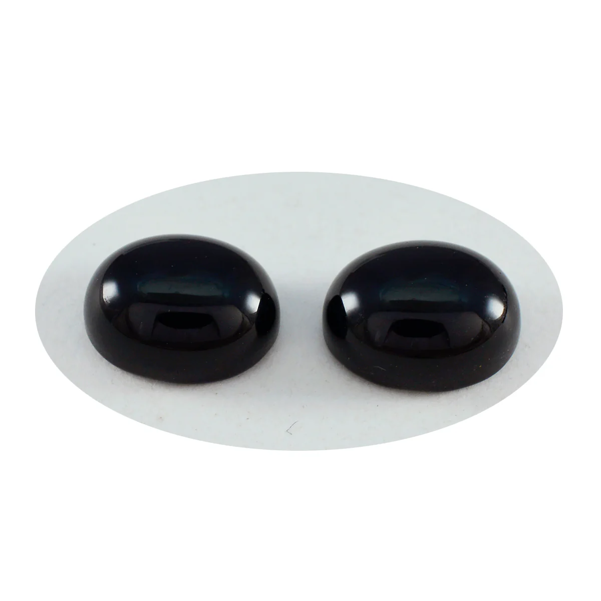 Black Onyx 1PC Large 10x12 MM Oval Cabochon Black Fine semi Precious Gems - Image 2