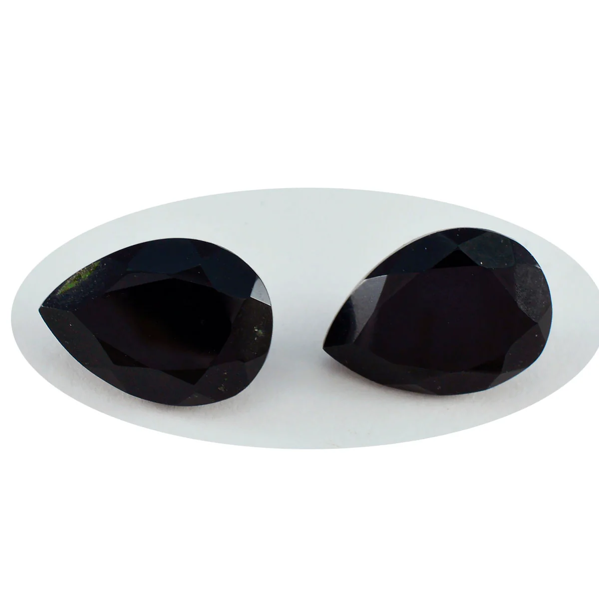 Black Onyx 1PC Large 10x14 MM Pear Faceted Black Natural Semi Precious Loose Gemstone - Image 2