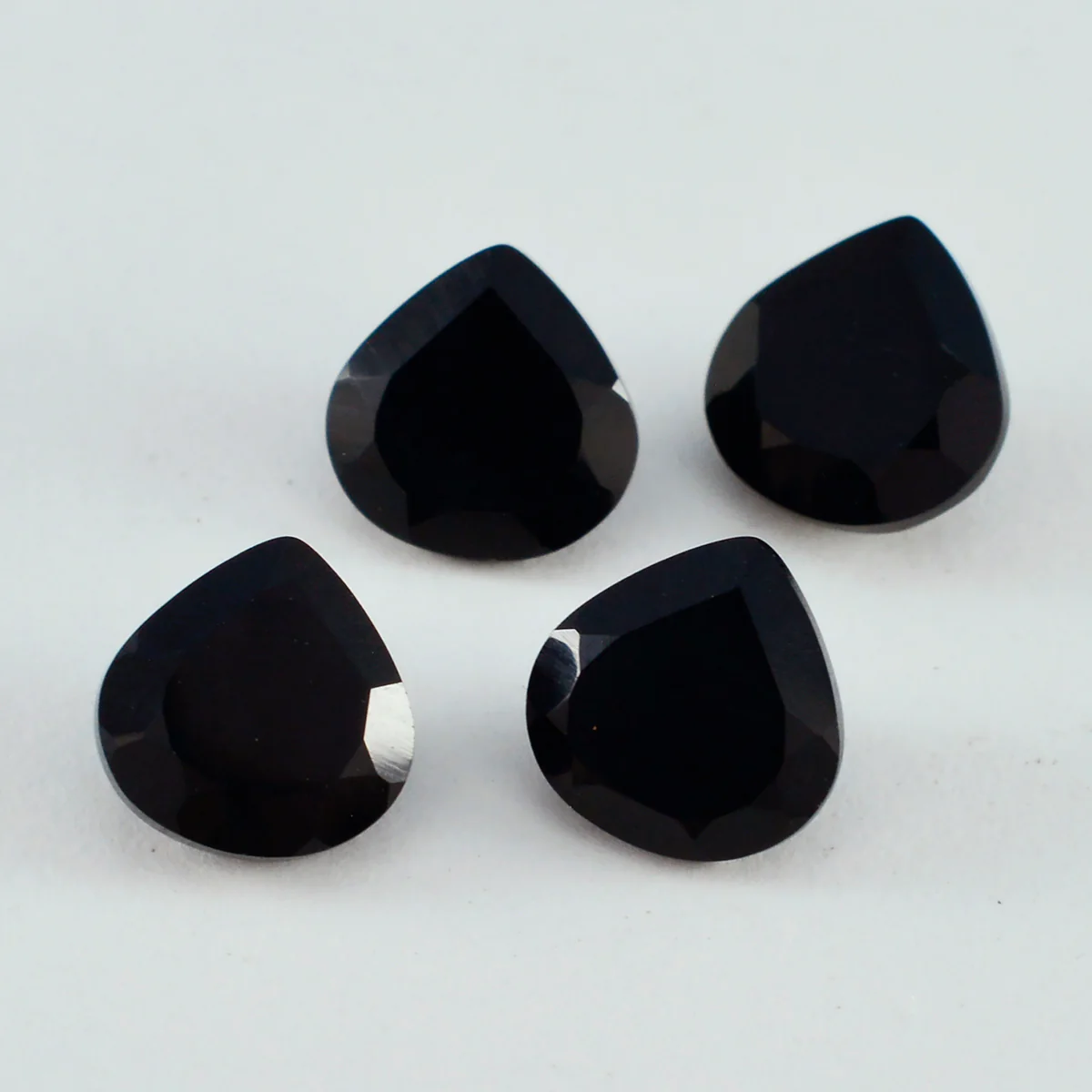 Black Onyx 1PC Large 11x11 MM Heart Faceted Black Fine Semi Precious Loose Gemstone - Image 3