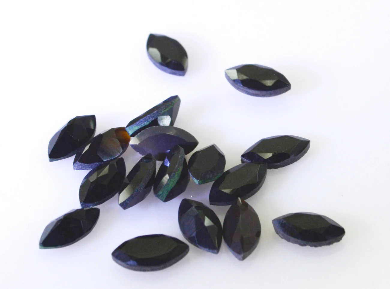 Black Onyx 1PC Small 5x10 MM Marquise Faceted Black Genuine Semi Precious Loose Gems - Image 2