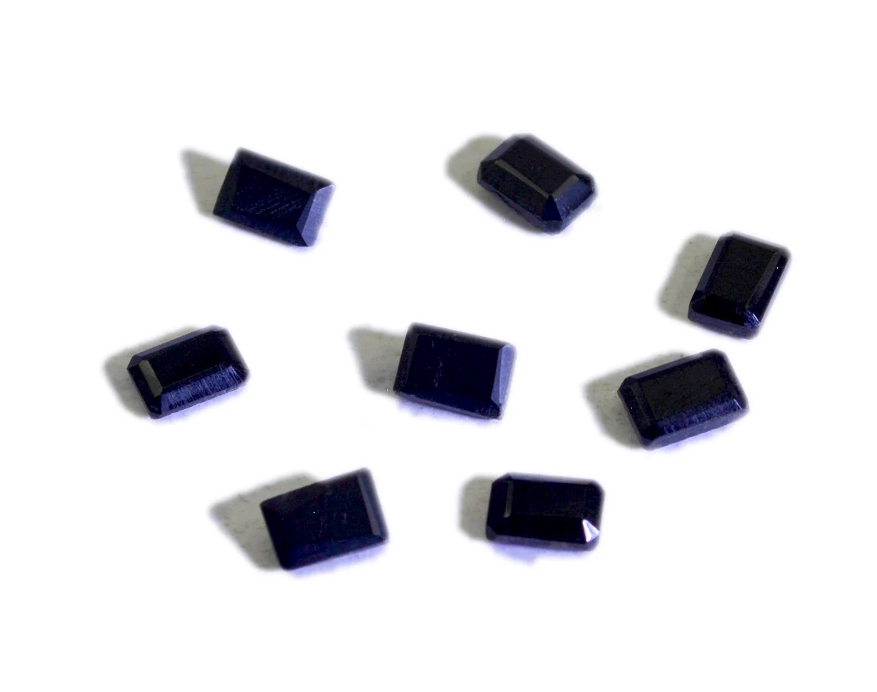 Black Onyx 1PC Small 6x8 MM Emerald Faceted Black Superior Semi Precious Gems - Image 3