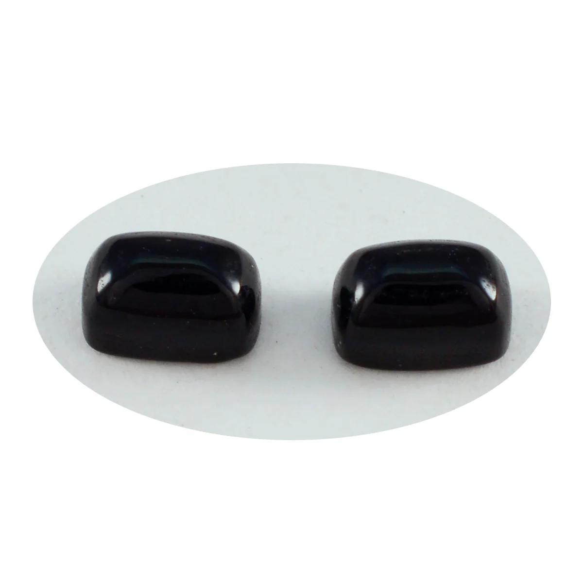 Black Onyx 1PC Tiny 5x7 MM Emerald Cabochon Black Brilliant semi Precious Loose Gemstones - Image 2