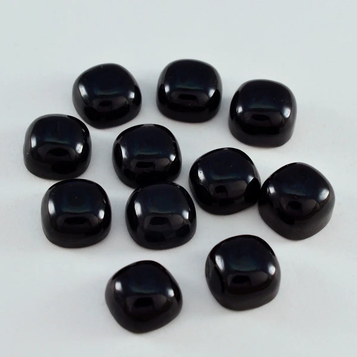 Black Onyx 1PC Tiny 6x6 MM Cushion Cabochon Black Sparkling semi Precious Loose Gemstone - Image 3