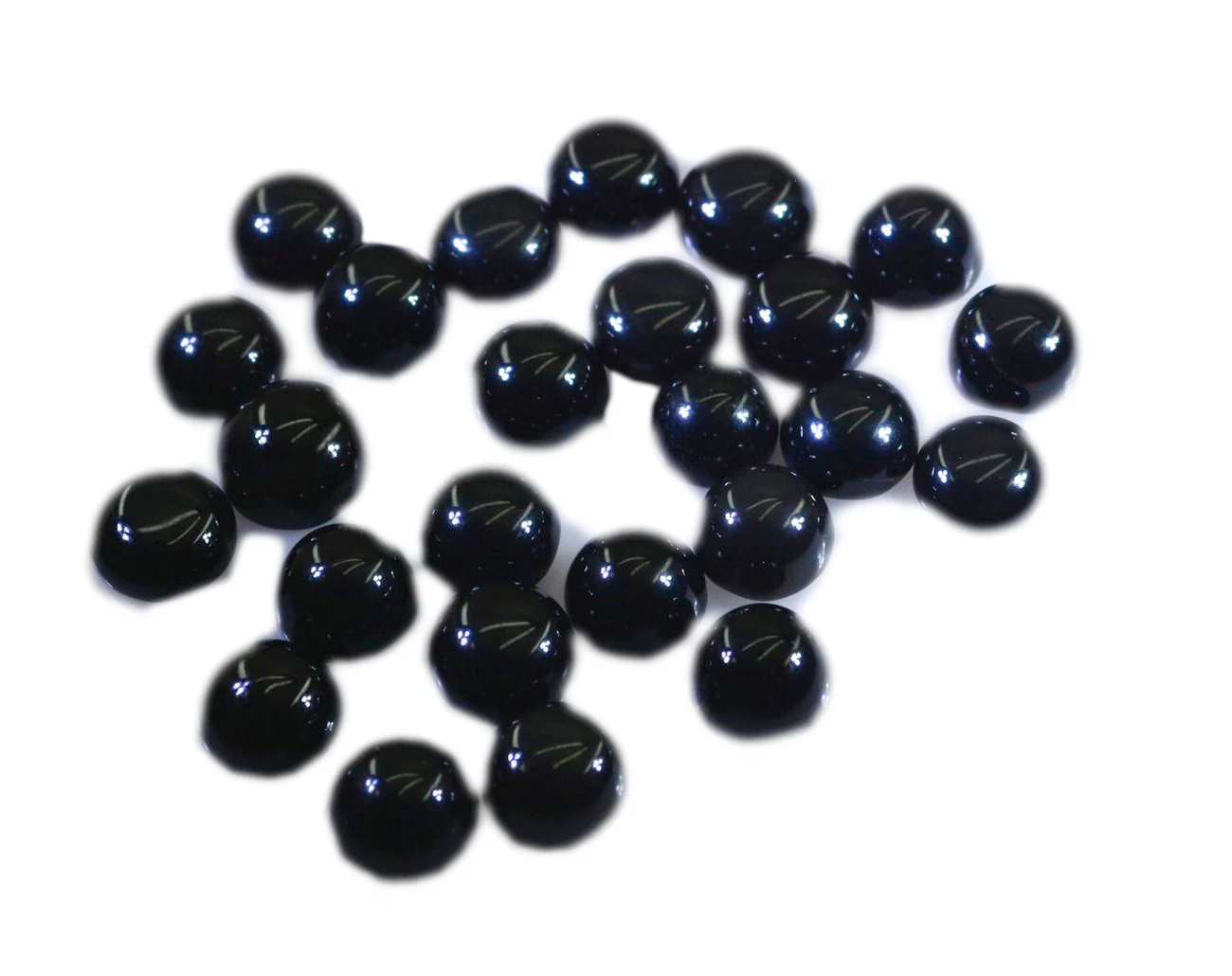 Black Onyx 1PC Tiny 6x6 MM Round Cabochon Black Superior semi Precious Loose Gemstone - Image 3