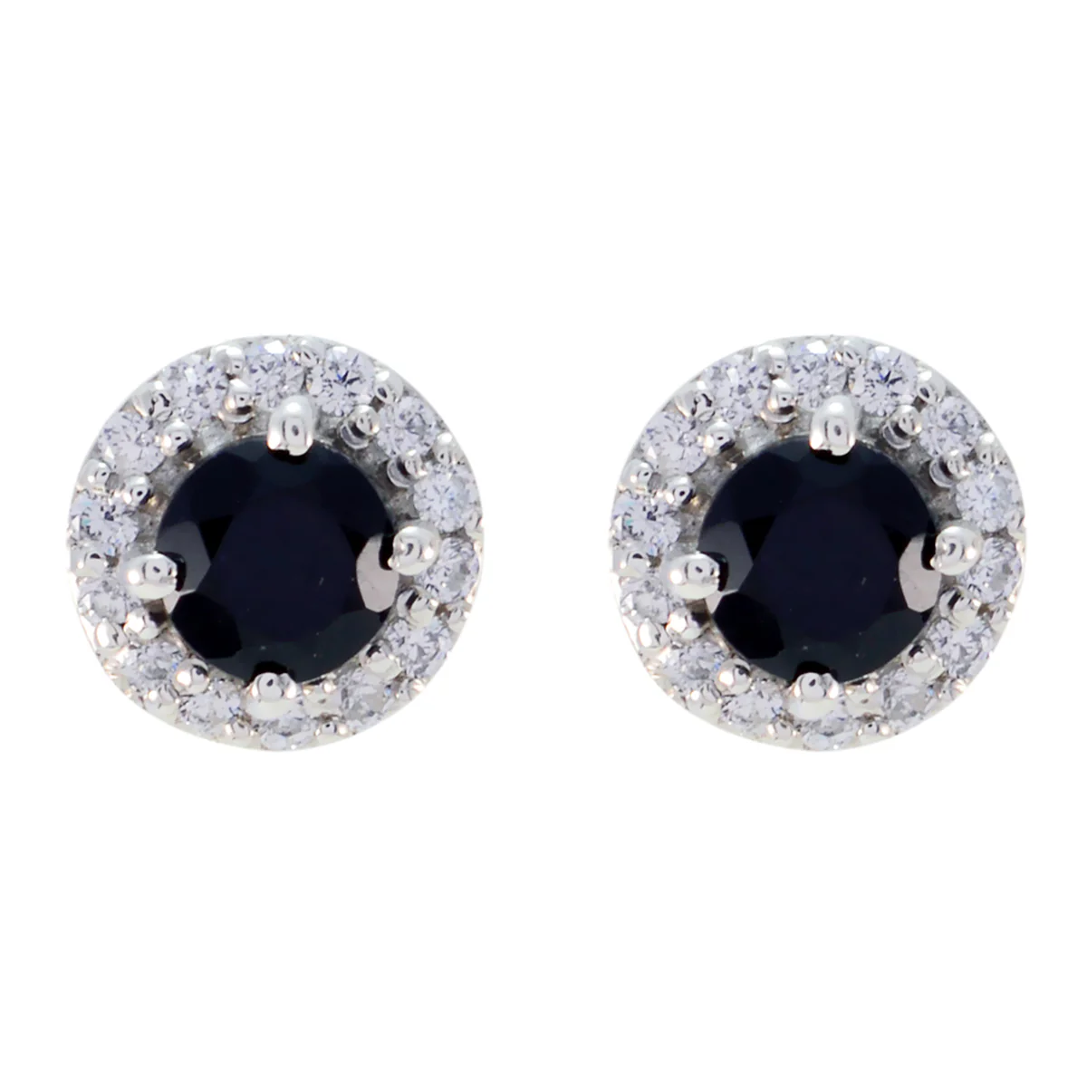 Black Onyx American Isabelle multiple Stud Black 92.5 Silver Earring