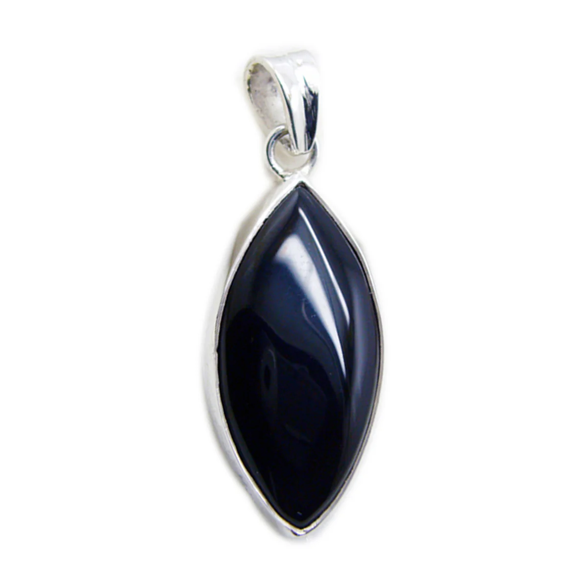 Black Onyx Edgy Turkish 92.5 Silver Solitaire Savannah Romantic Black Pendant Jewellery - Image 2