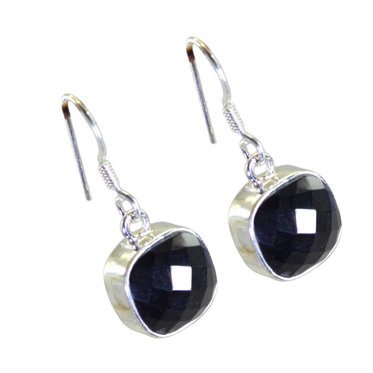 Black Onyx French Hazel multiple Dangle Black 925 Sterling Silver Earring - Image 2