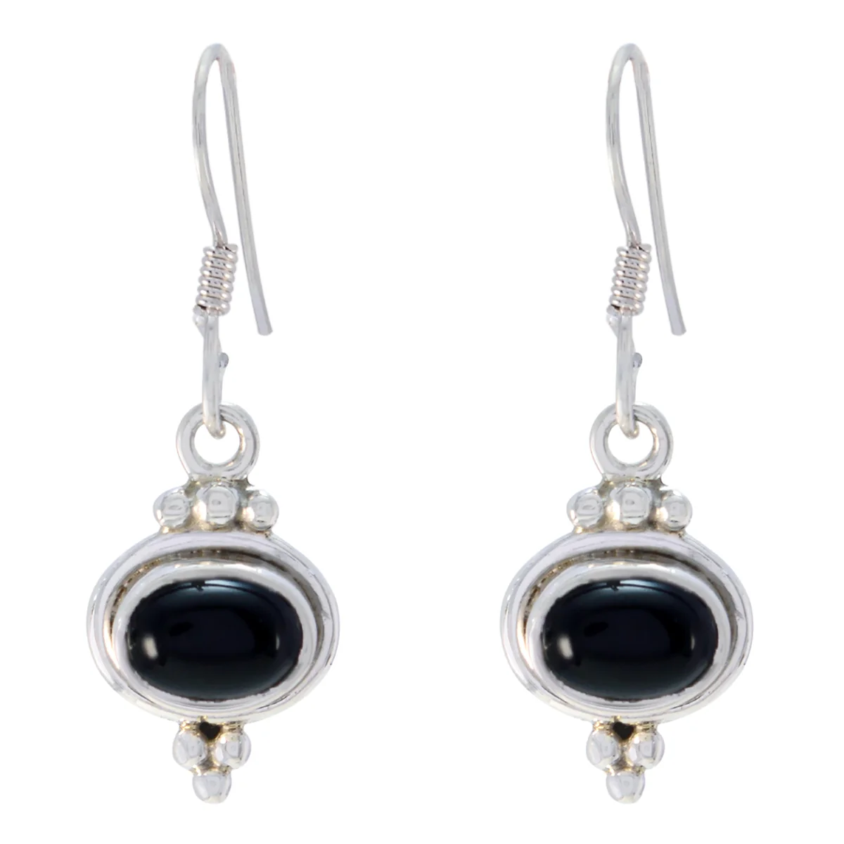 Black Onyx Moroccan Autumn multiple Dangle Black 92.5 Silver Earring