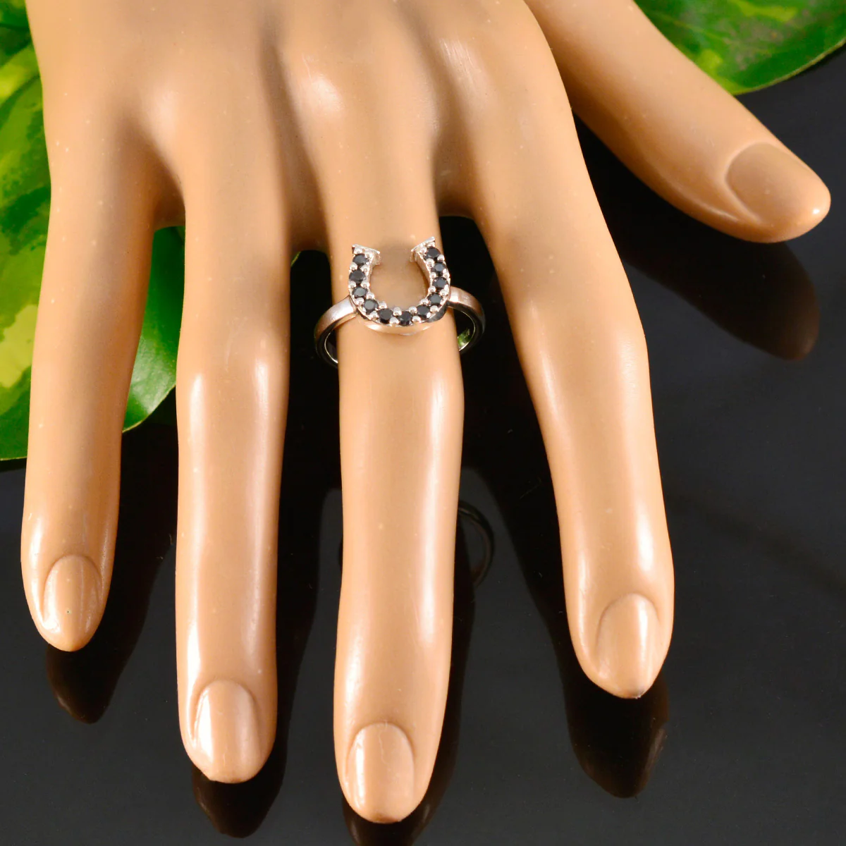 Black Onyx multiple Turkish 925 Sterling Silver Black Gems Whisper-thin Glamorous Ring Jewelry - Image 5