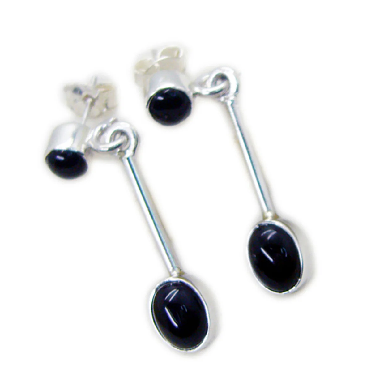 Black Onyx Russian Haruka multiple Stud Black Sterling Silver Earring - Image 3