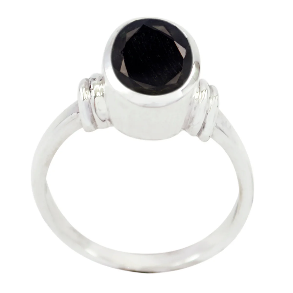 Black Onyx Solitaire Egyptian 92.5 Silver Black Gems Mid-weight Sophisticated Ring Jewellery - Image 3