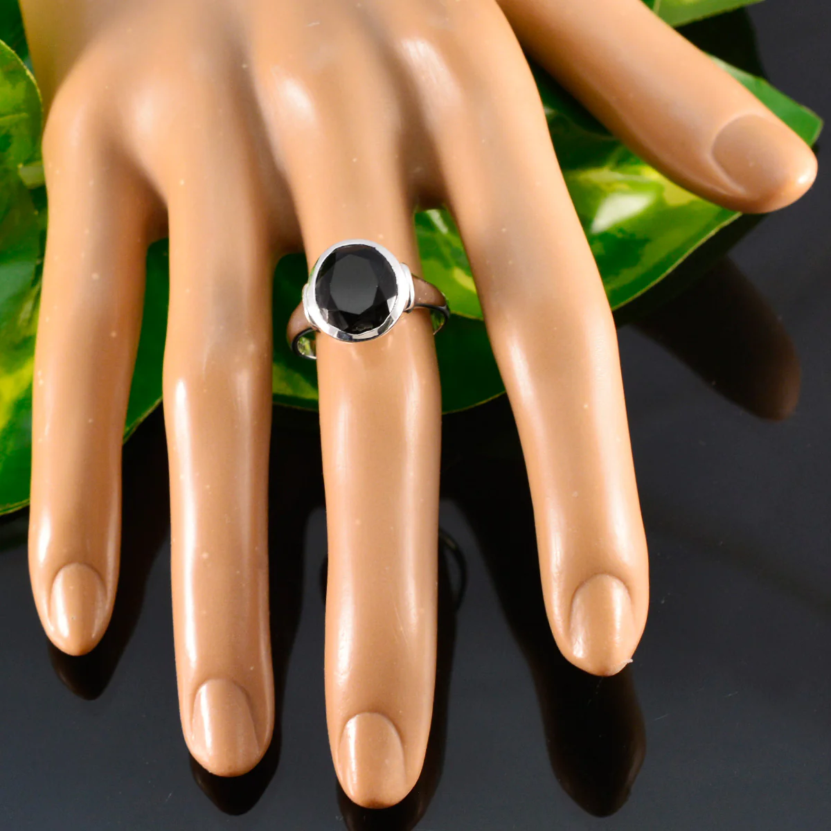 Black Onyx Solitaire Egyptian 925 Sterling Silver Black Gemstone Minimal Artisan Ring Jewelry - Image 6