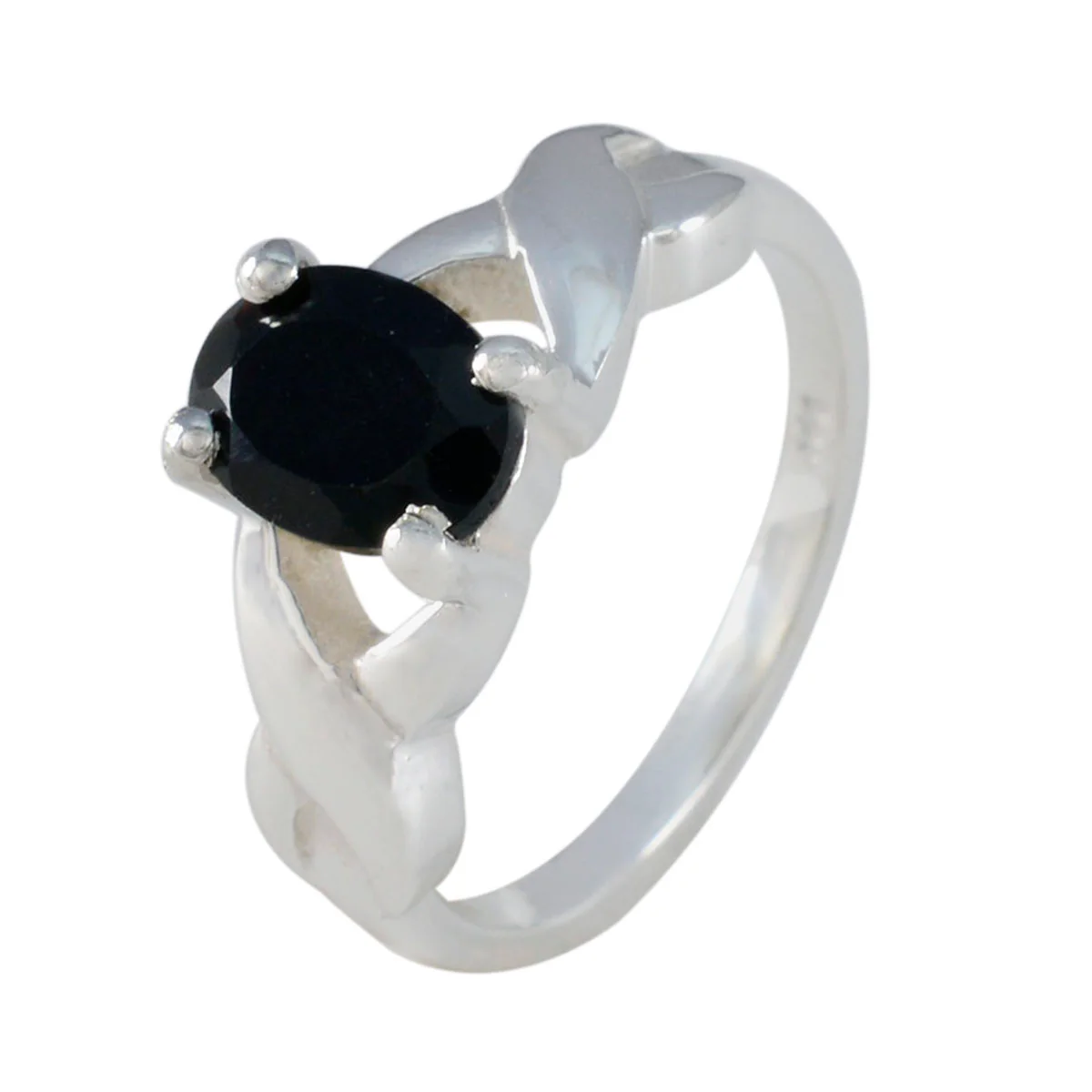 Black Onyx Solitaire Japanese 925 Sterling Silver Black Gemstone Whisper-thin Modern Ring Jewellery - Image 2