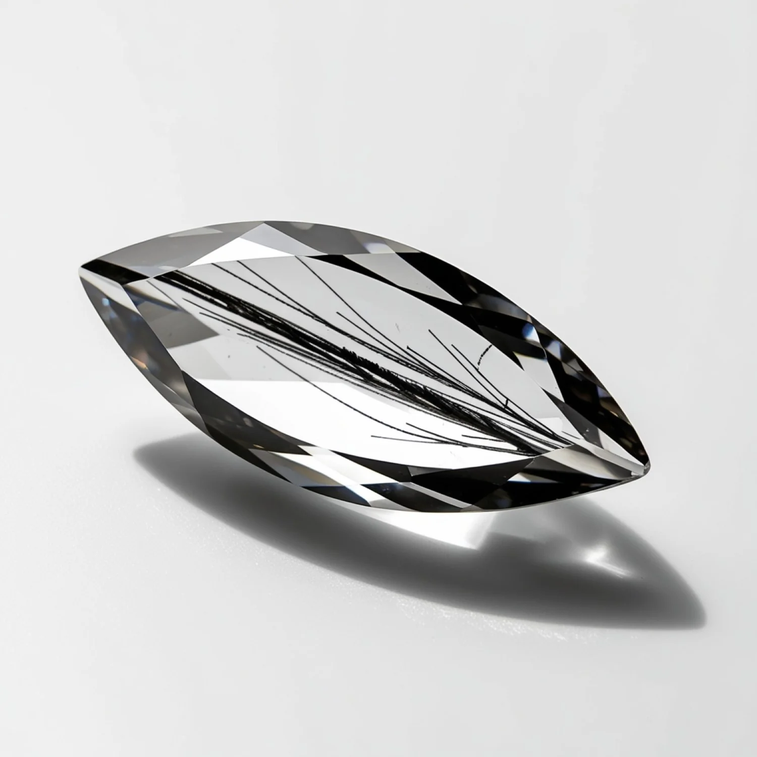 Black Rutile 1PC Medium 7x14 MM Marquise Faceted Black Fine Semi Precious Gems