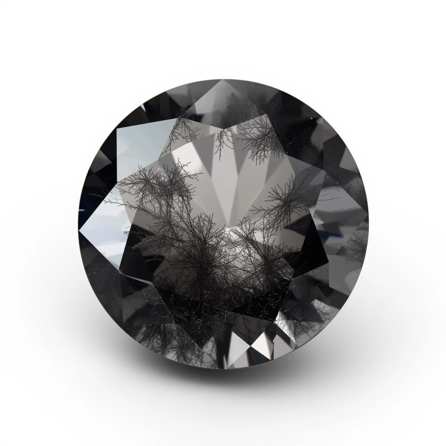 Black Rutile 1PC Medium 9x9 MM Round Faceted Black Lustrous Semi Precious Loose Gemstone - Image 2