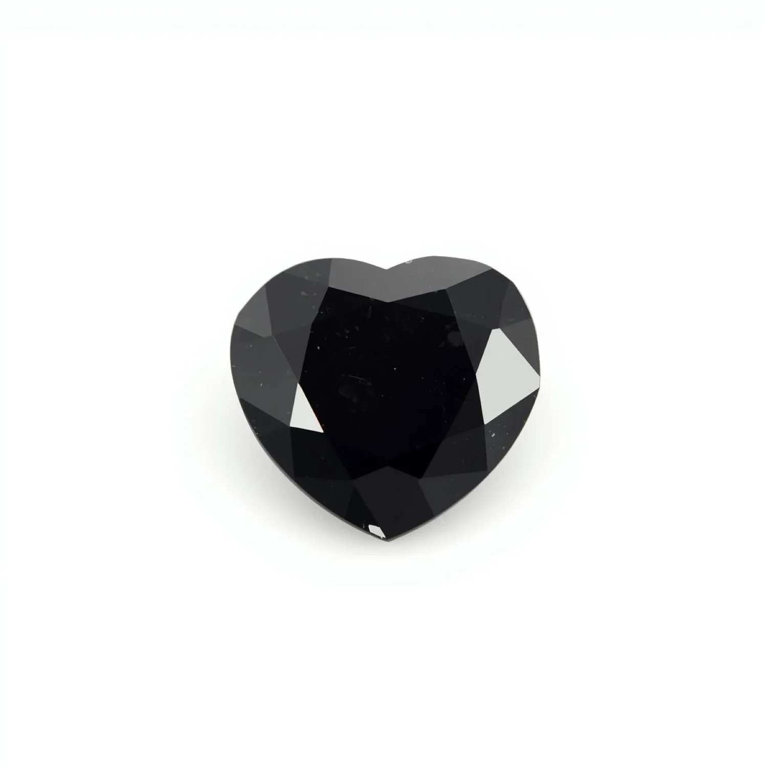 Black Spinel 10PC Tiny 4x4 MM Heart Faceted Black Brilliant Semi Precious Loose Gemstones - Image 2