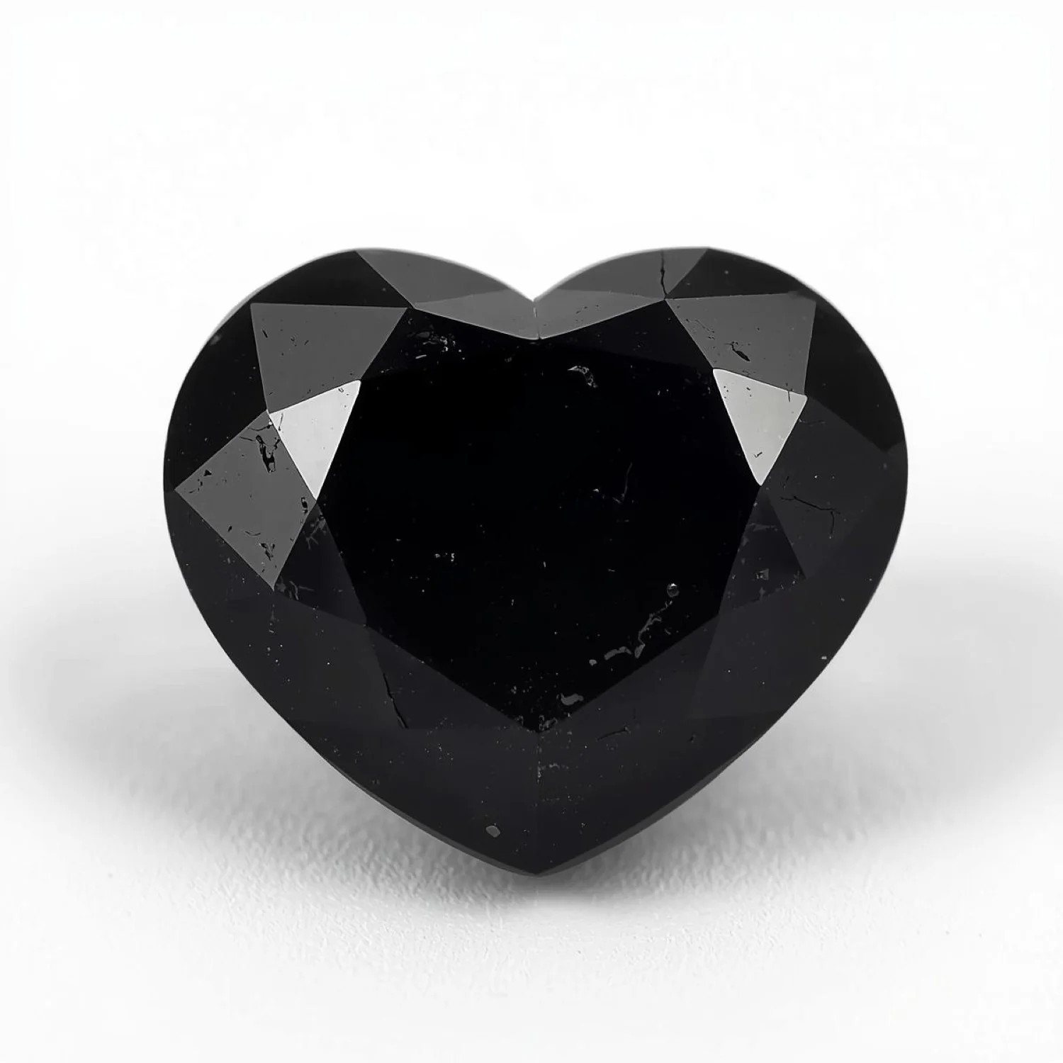 Black Spinel 1PC Chunky 13x13 MM Heart Faceted Black Natural Semi Precious Gems