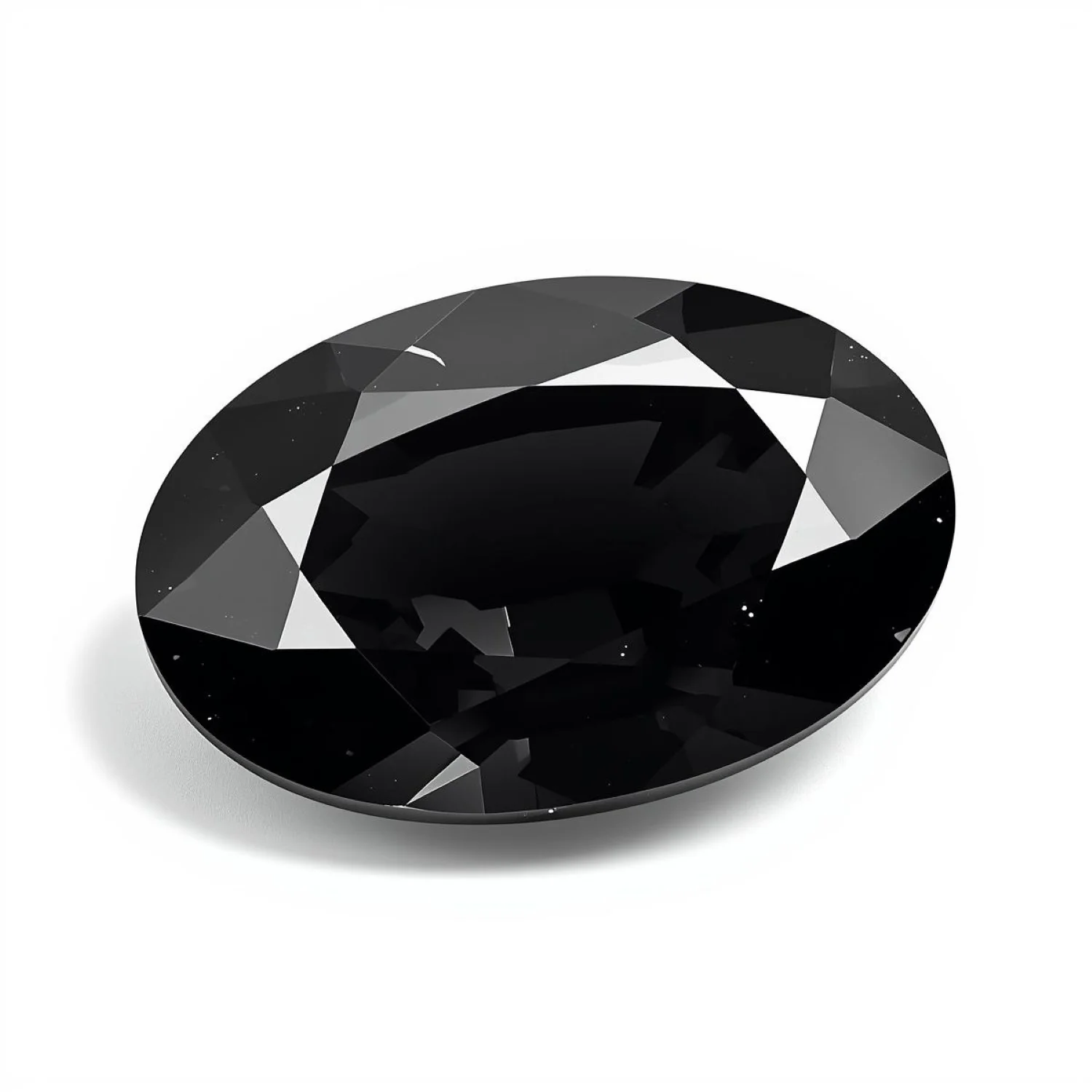 Black Spinel 1PC Chunky 15x20 MM Oval Faceted Black Luster Semi Precious Loose Gems