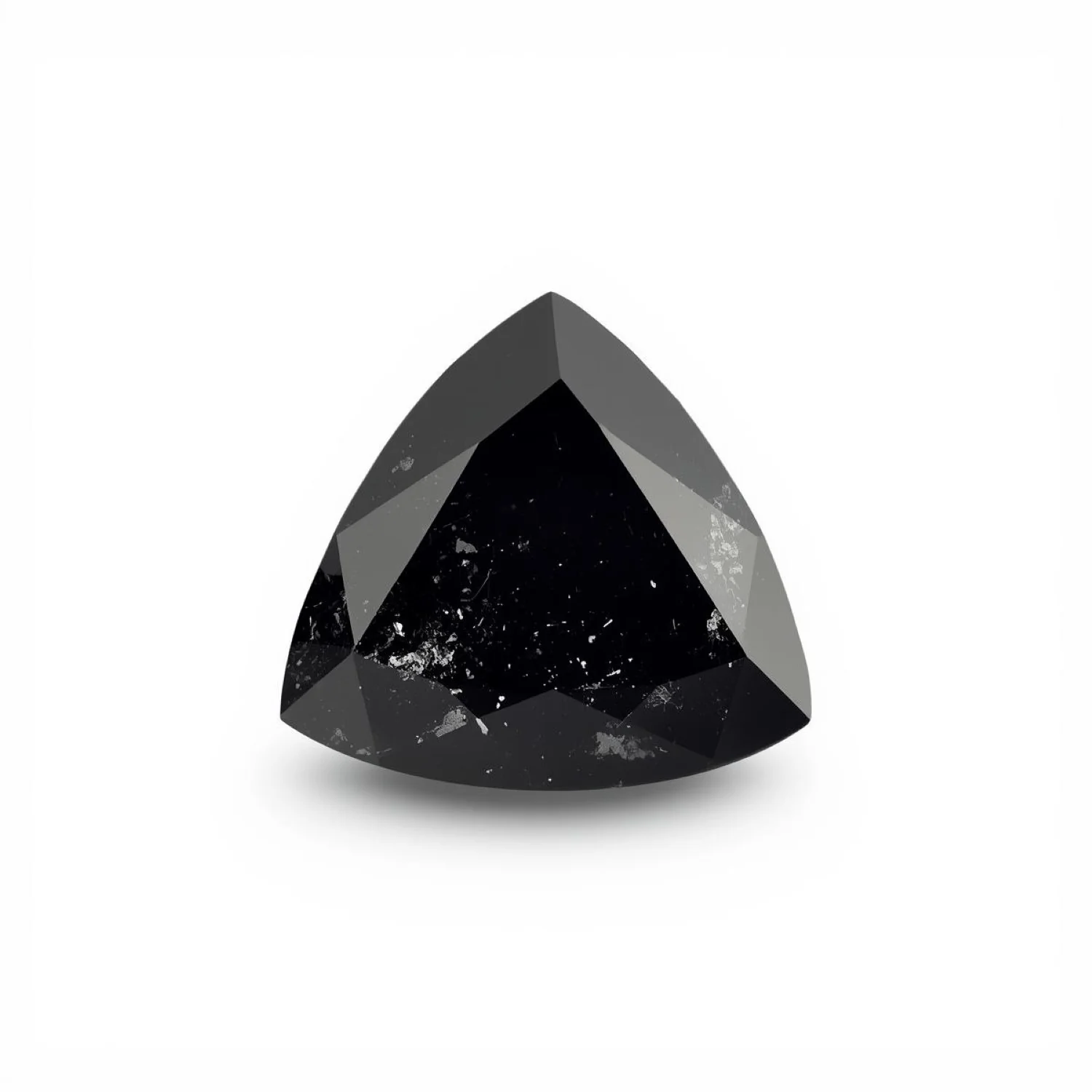 Black Spinel 1PC Large 10x10 MM Triangle Faceted Black Shine Semi Precious Loose Gems - Image 2