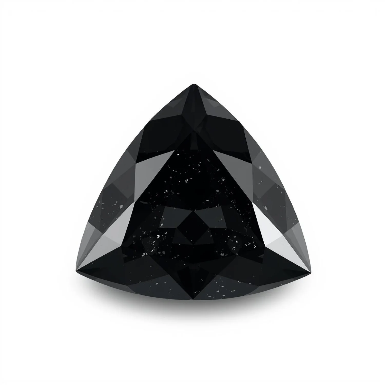 Black Spinel 1PC Large 11x11 MM Triangle Faceted Black Fine Semi Precious Loose Gemstone - Image 2