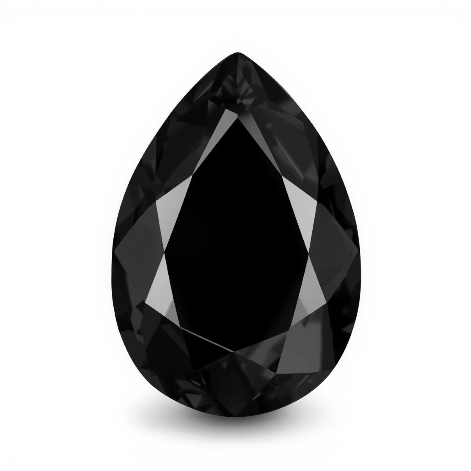 Black Spinel 1PC Large 8x12 MM Pear Faceted Black Natural Semi Precious Loose Gemstone - Image 2