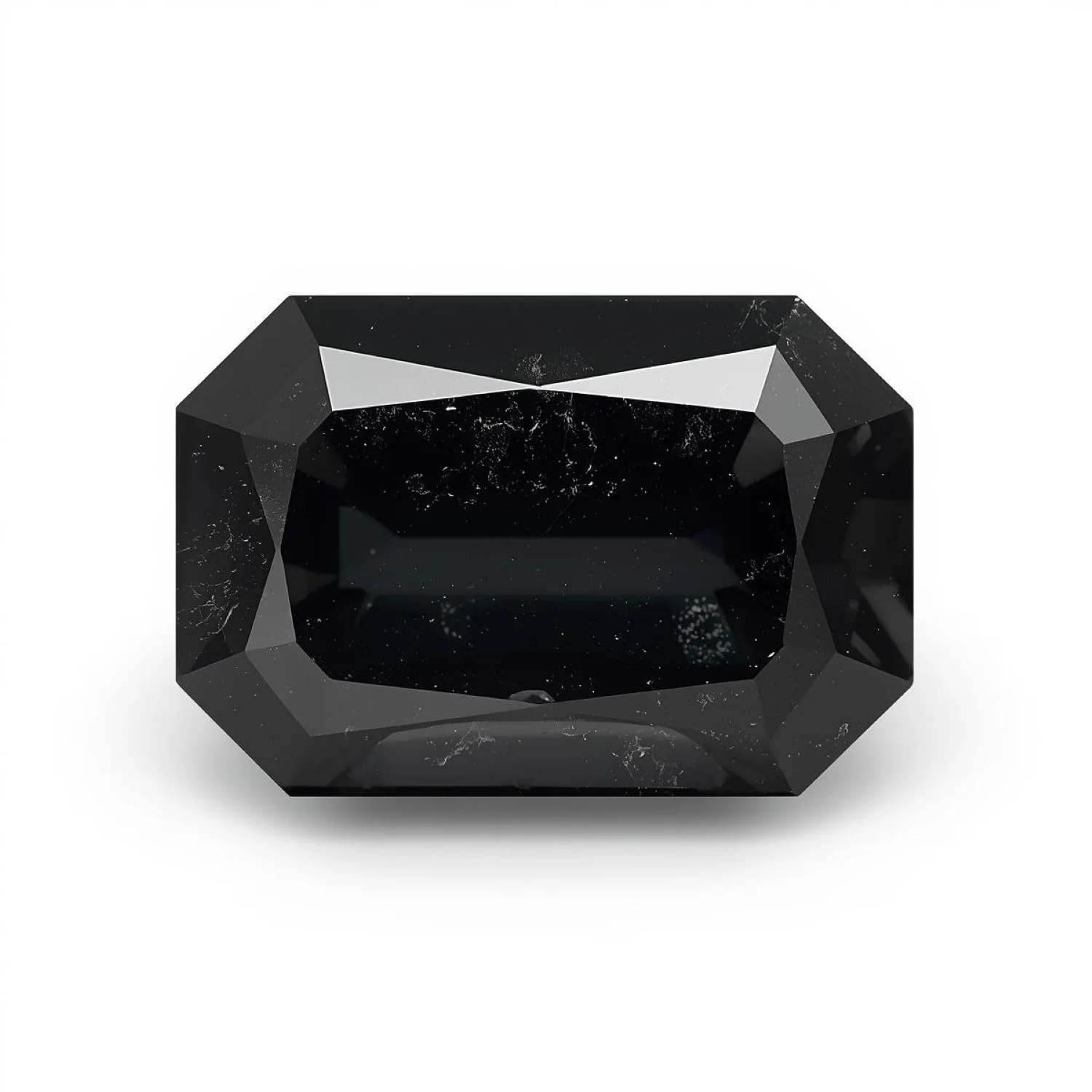 Black Spinel 1PC Medium 8x10 MM Emerald Faceted Black Splendid Semi Precious Loose Gemstone