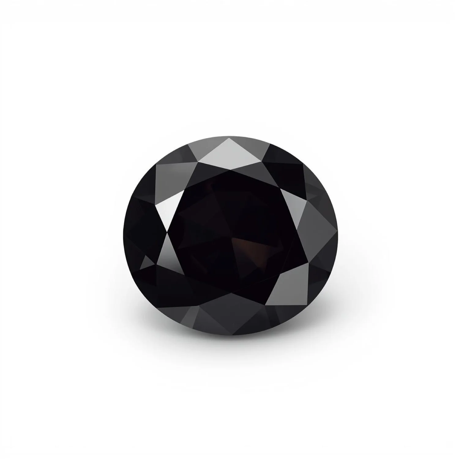 Black Spinel 1PC Medium 9x9 MM Round Faceted Black Lustrous Semi Precious Gems - Image 2